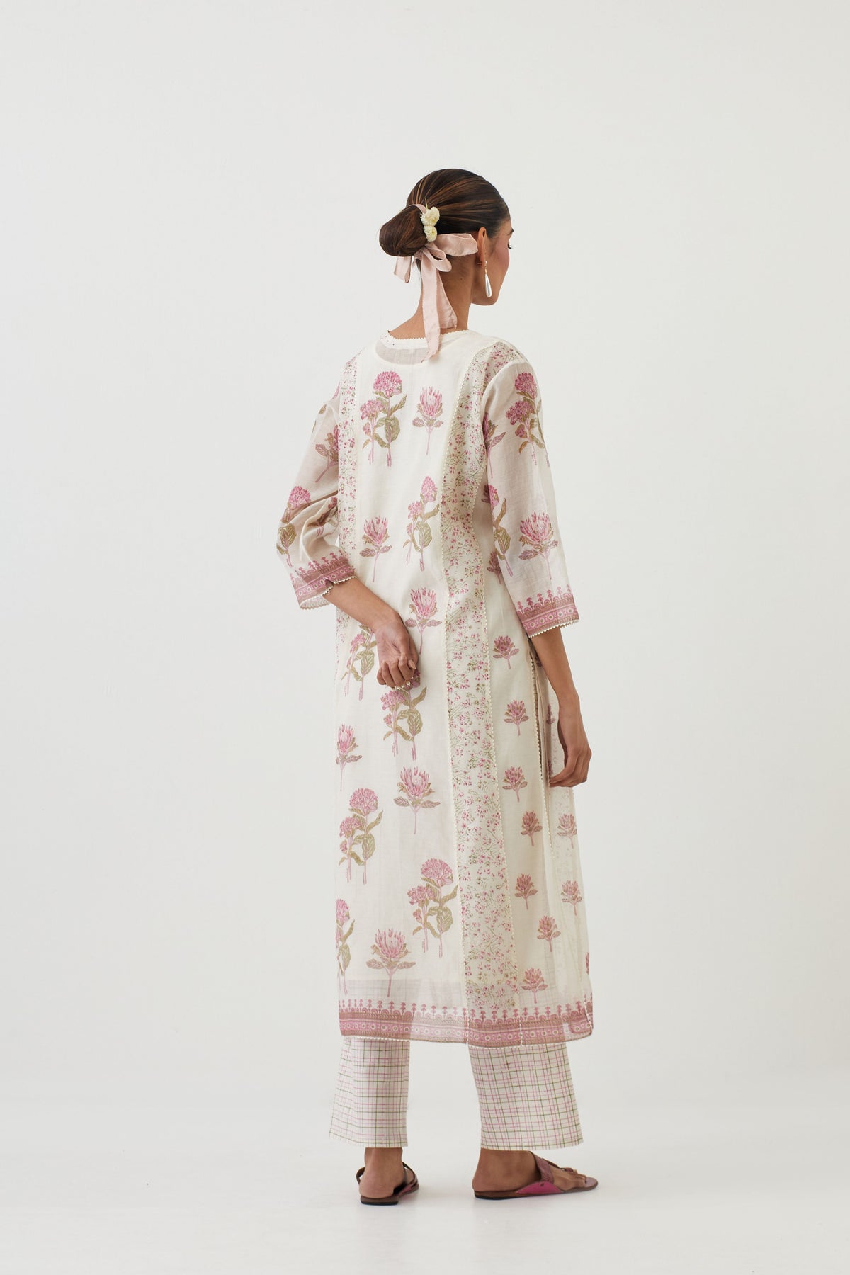 Pink Bloom Kurta Set