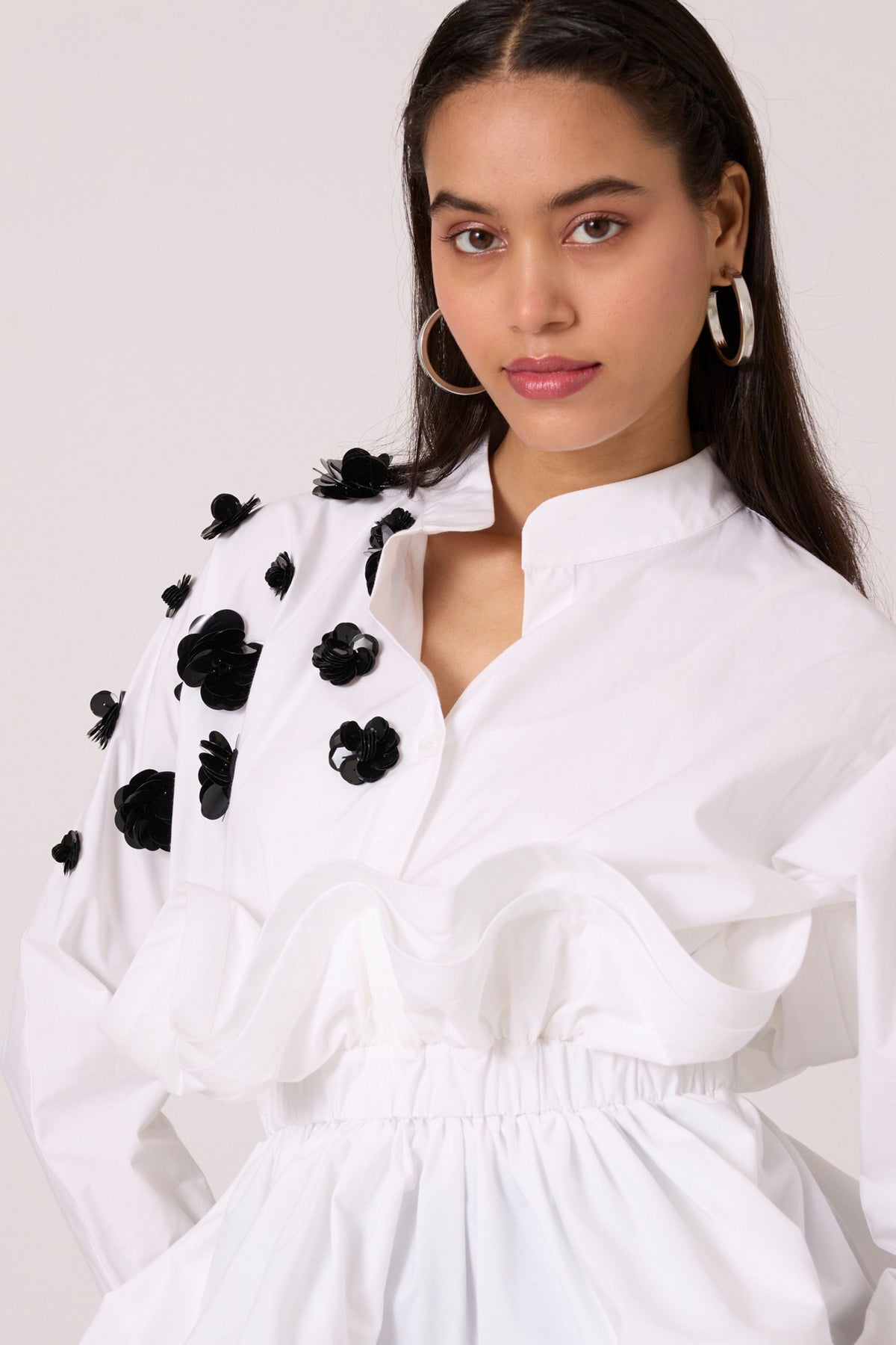 Alexa Applique Bright White Shirt