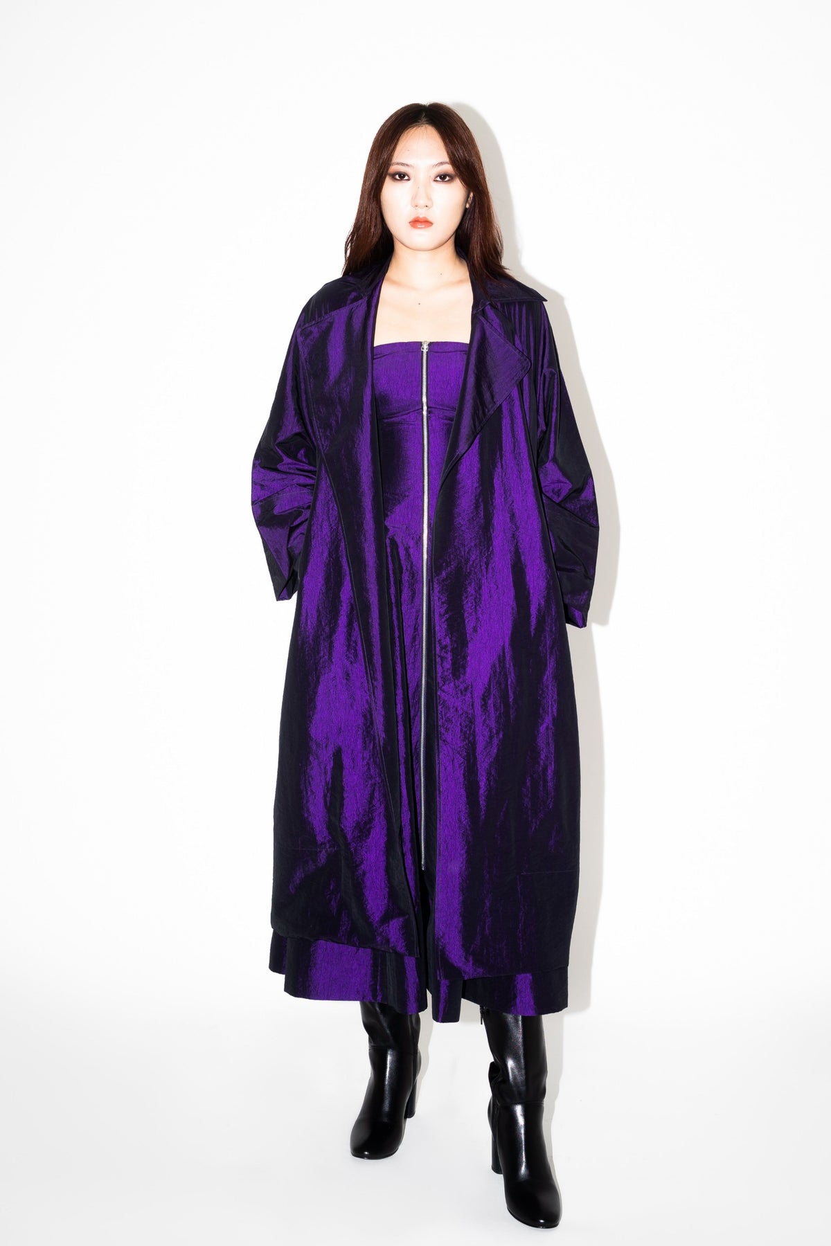 Alma Purple Trench Coat