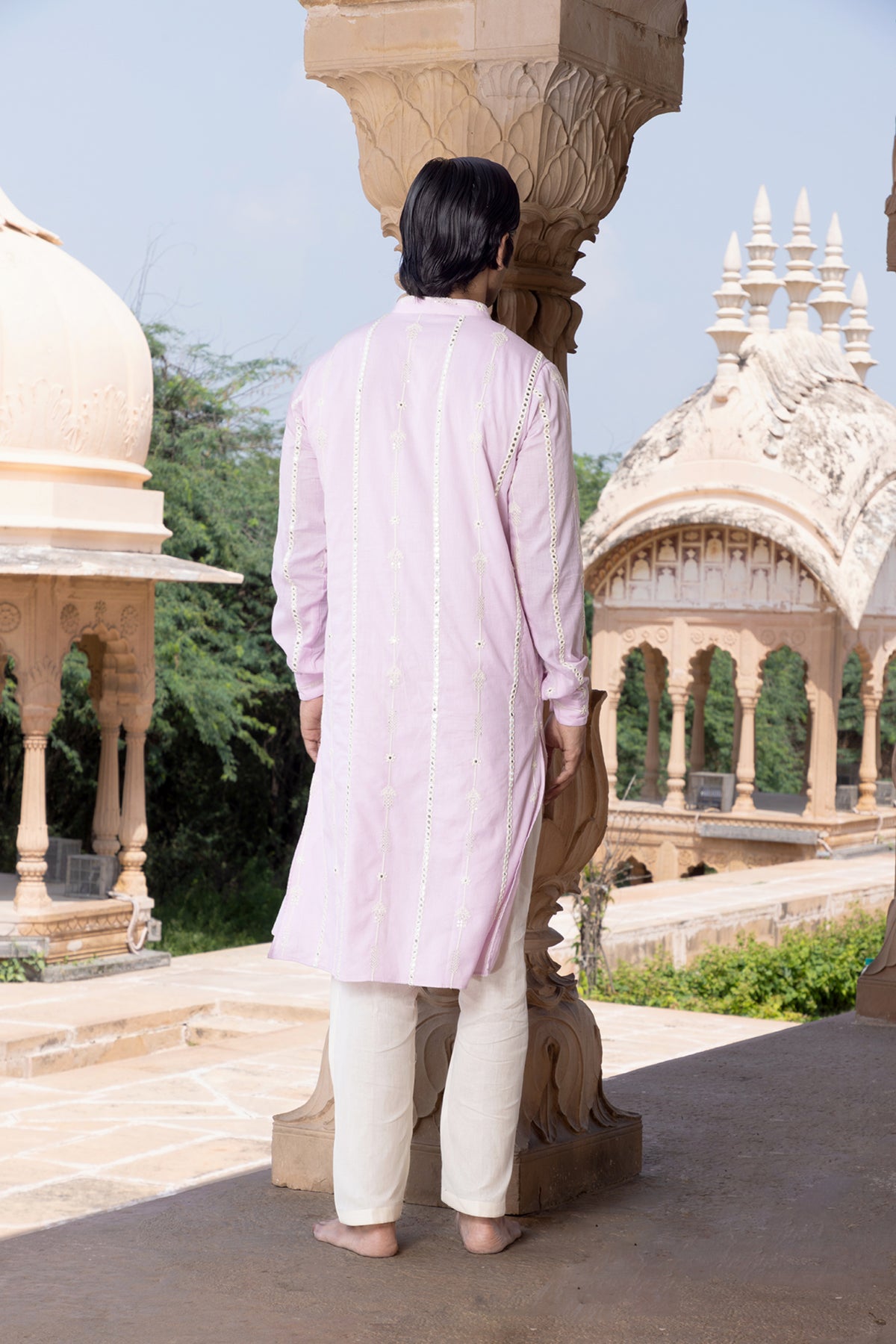 Lavender Criss Cross Kurta Set