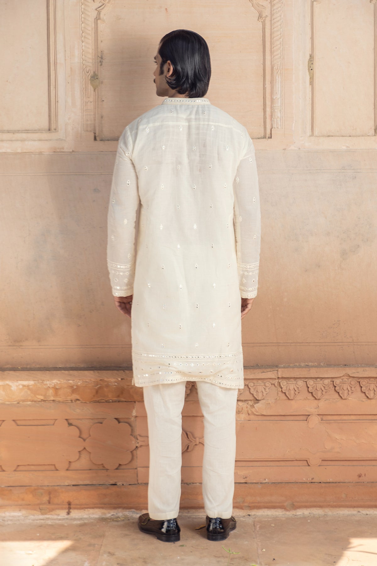 Three Line Embroidered Kurta Set