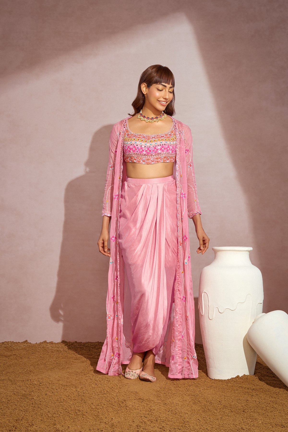 Rose Pink Cape Set