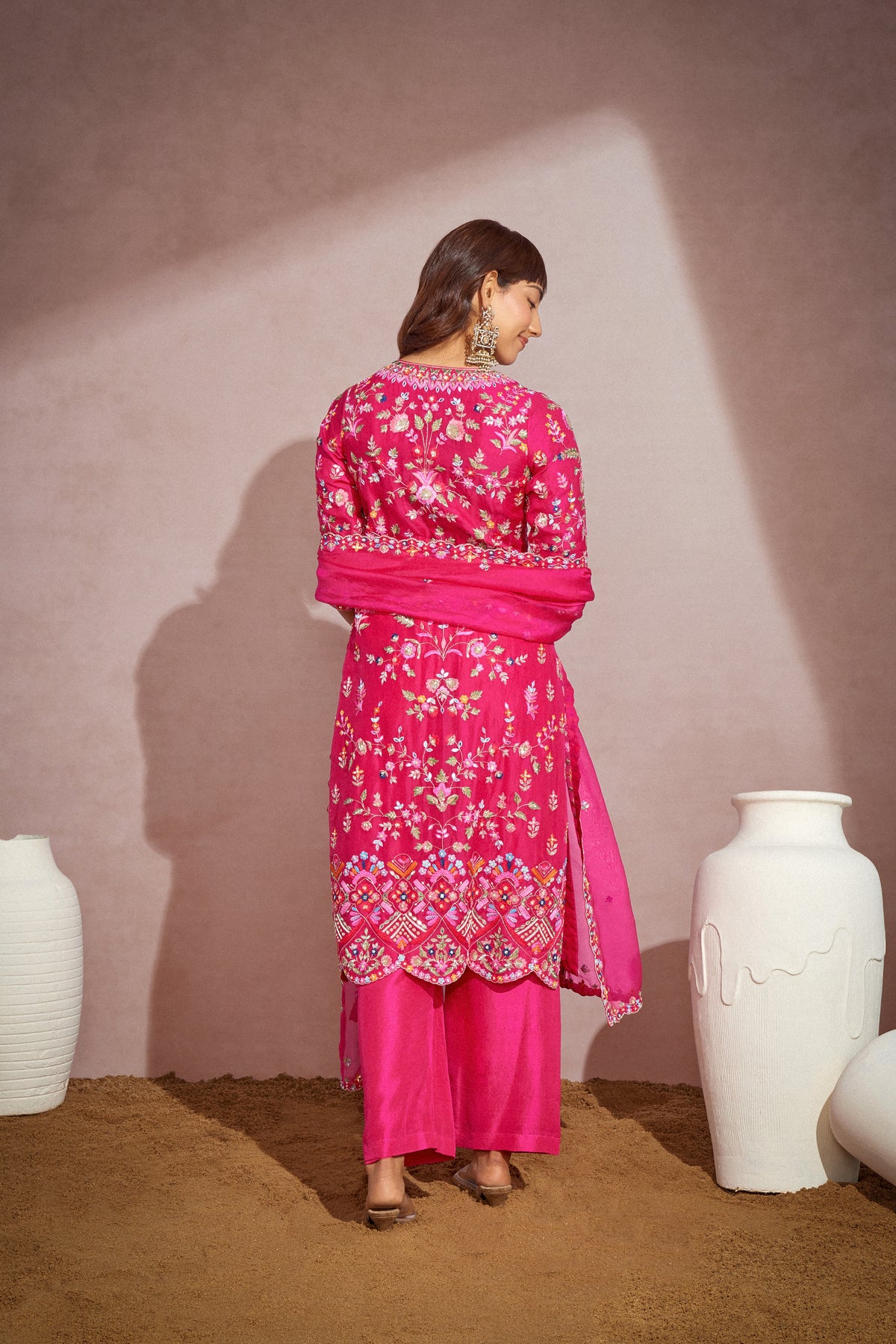 Fushcia Pink Kurta Set