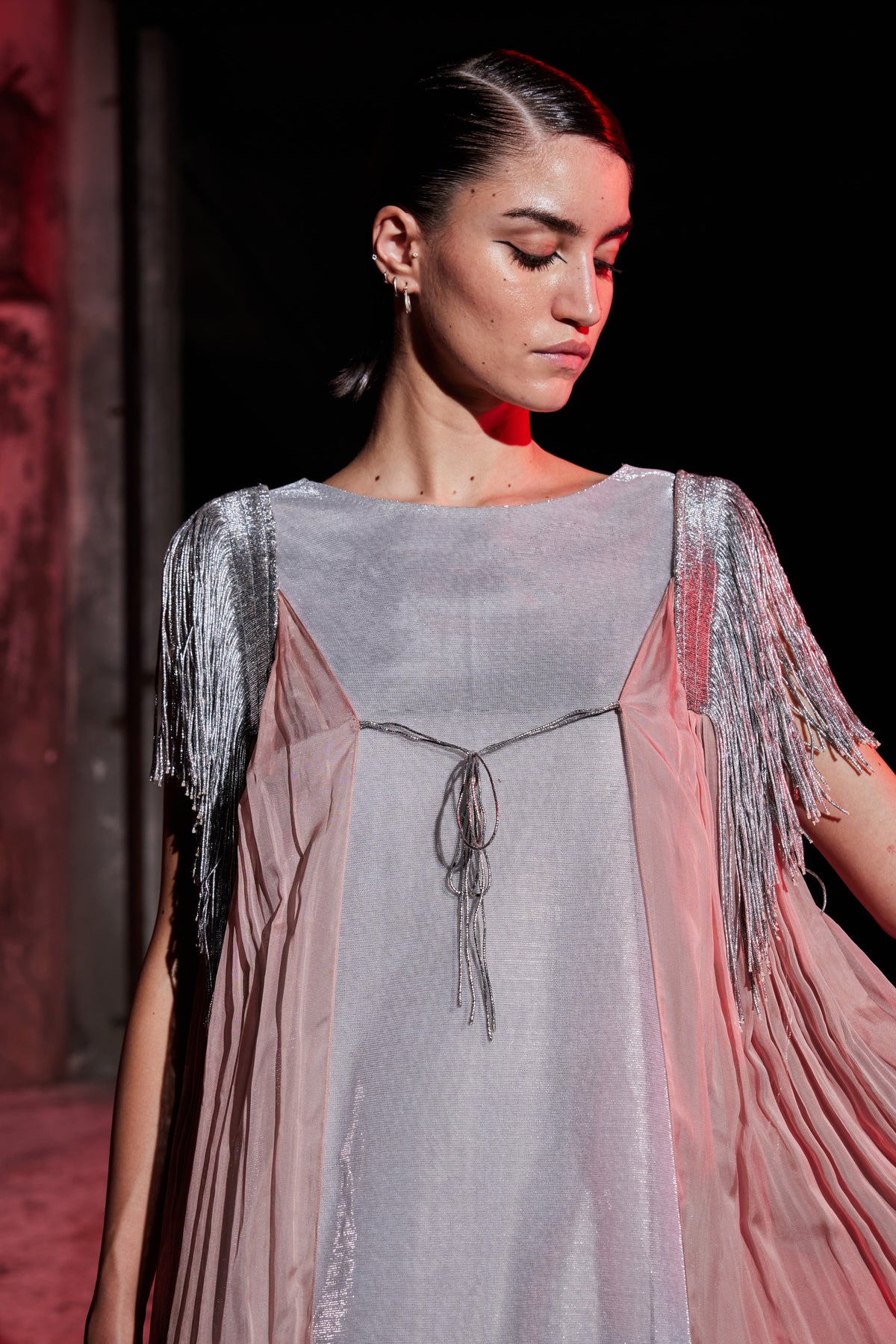 Metallic Yarn Tassel Kaftan