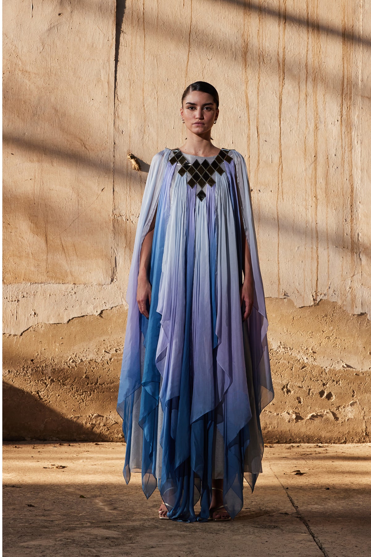 Gradient Fall-panelled Kaftan