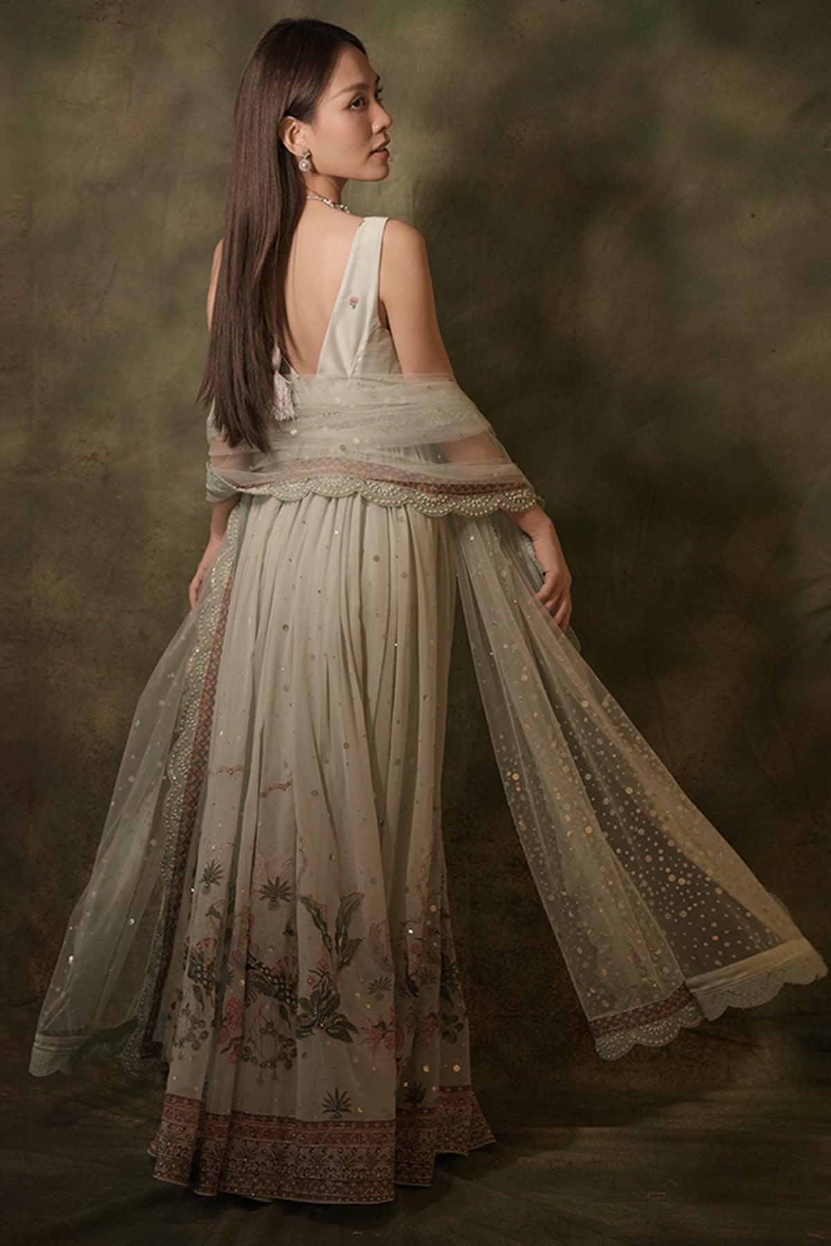 The Celadon Anarkali Set