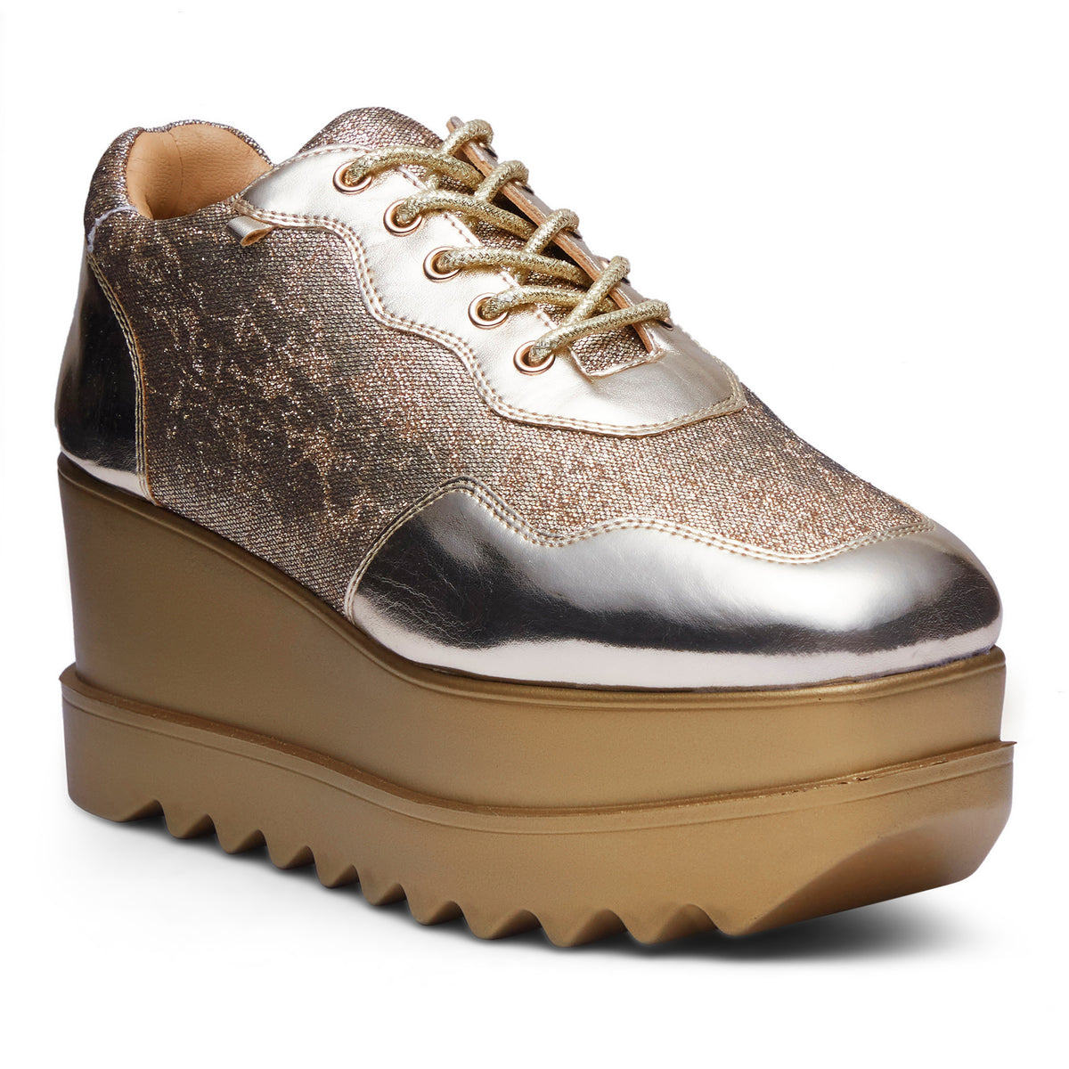 Metallic Mela Wedding Wedge Sneakers