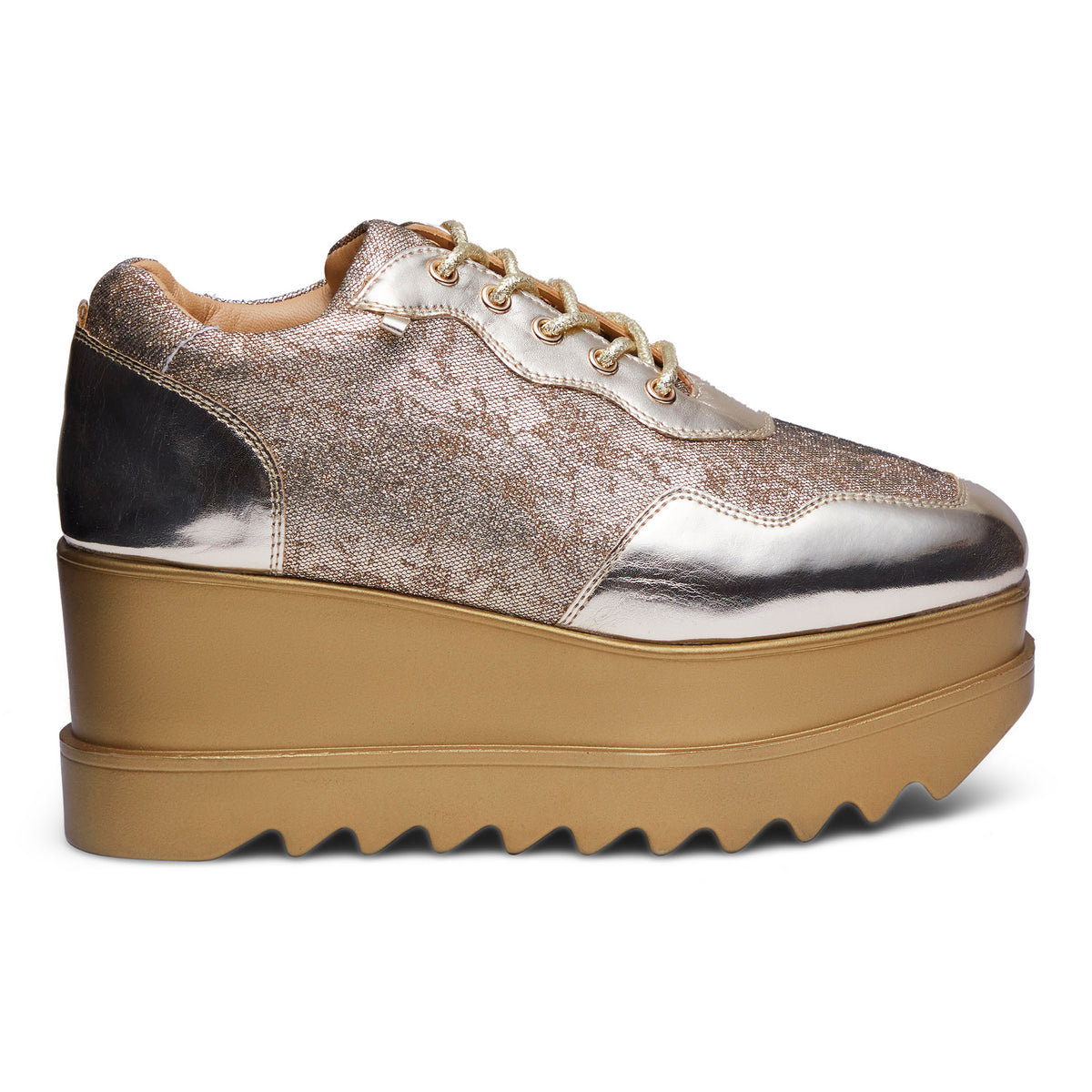 Metallic Mela Wedding Wedge Sneakers