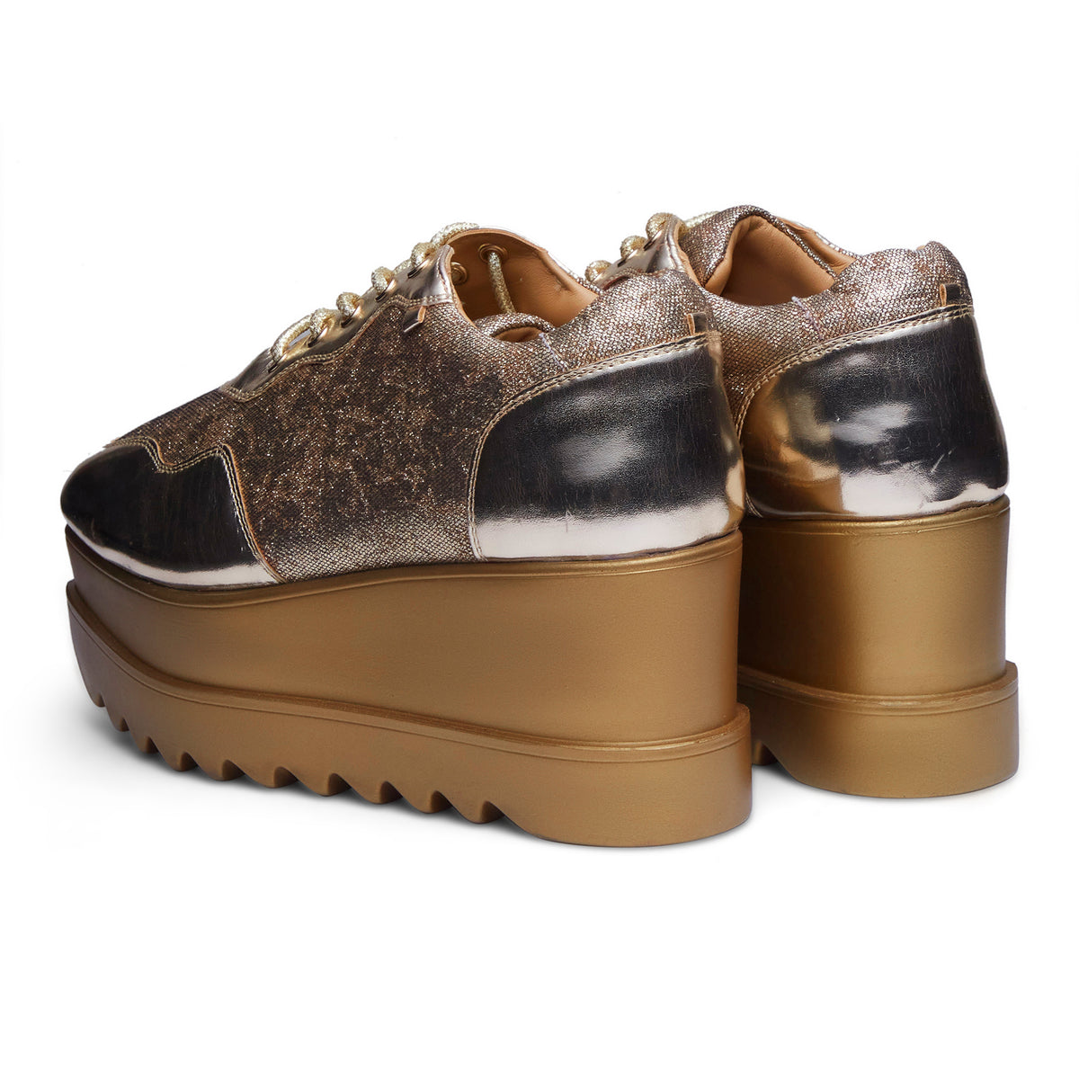 Metallic Mela Wedding Wedge Sneakers