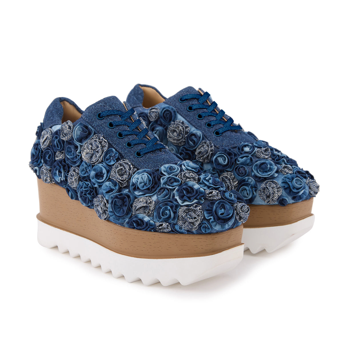 Pocket Roses   Wedge Sneakers