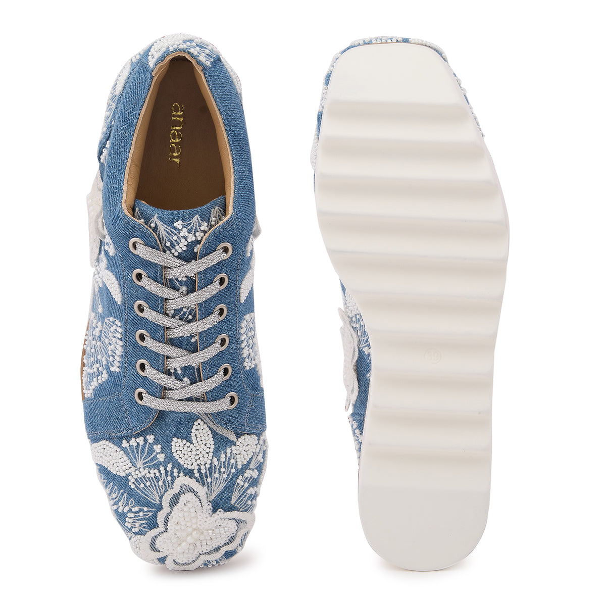 Butterfly Pea Wedge Sneakers