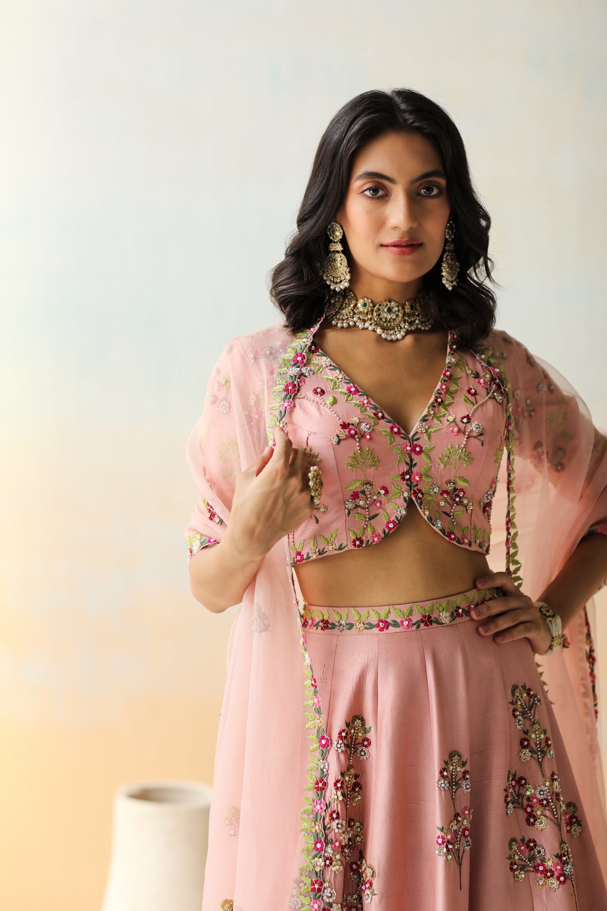 Onion Pink Lehenga Set