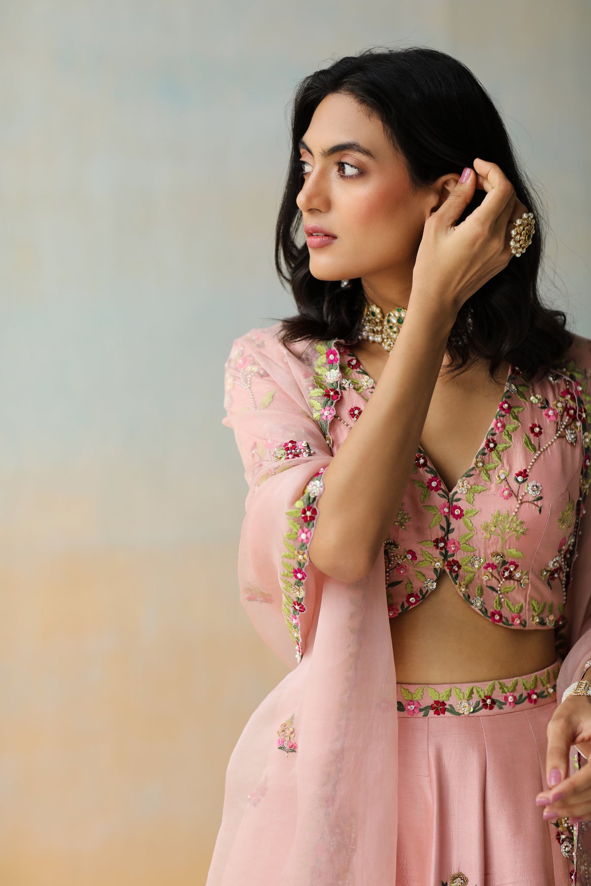 Onion Pink Lehenga Set