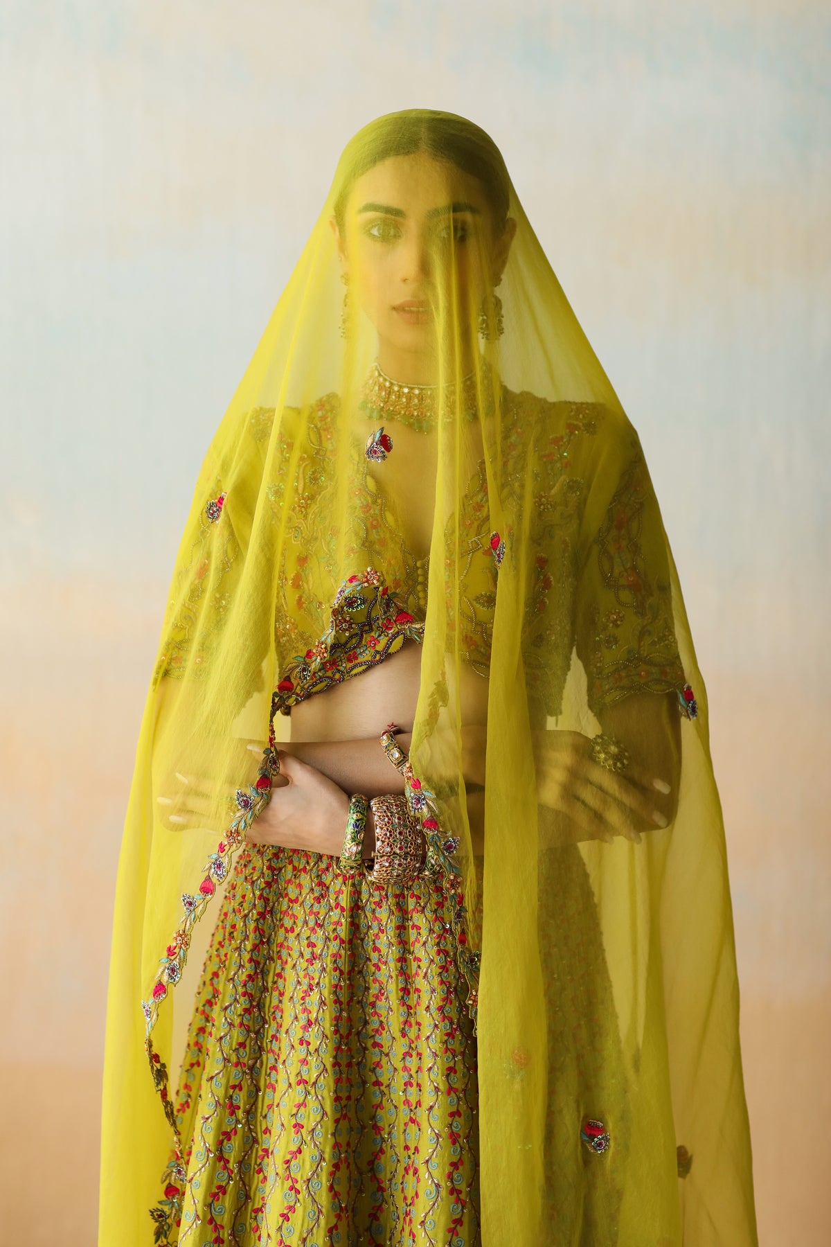 Lime Green Lehenga Set