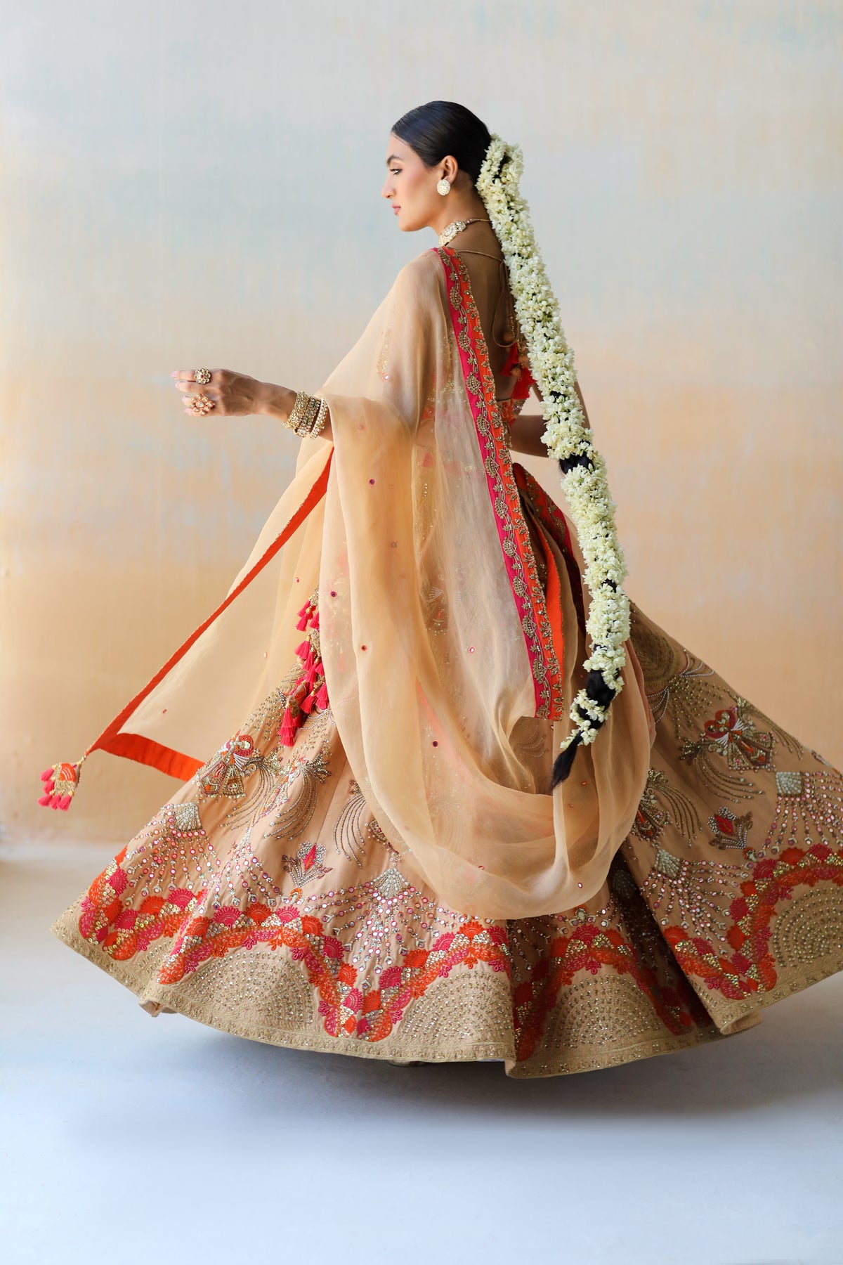 Dull Gold Lehenga Set