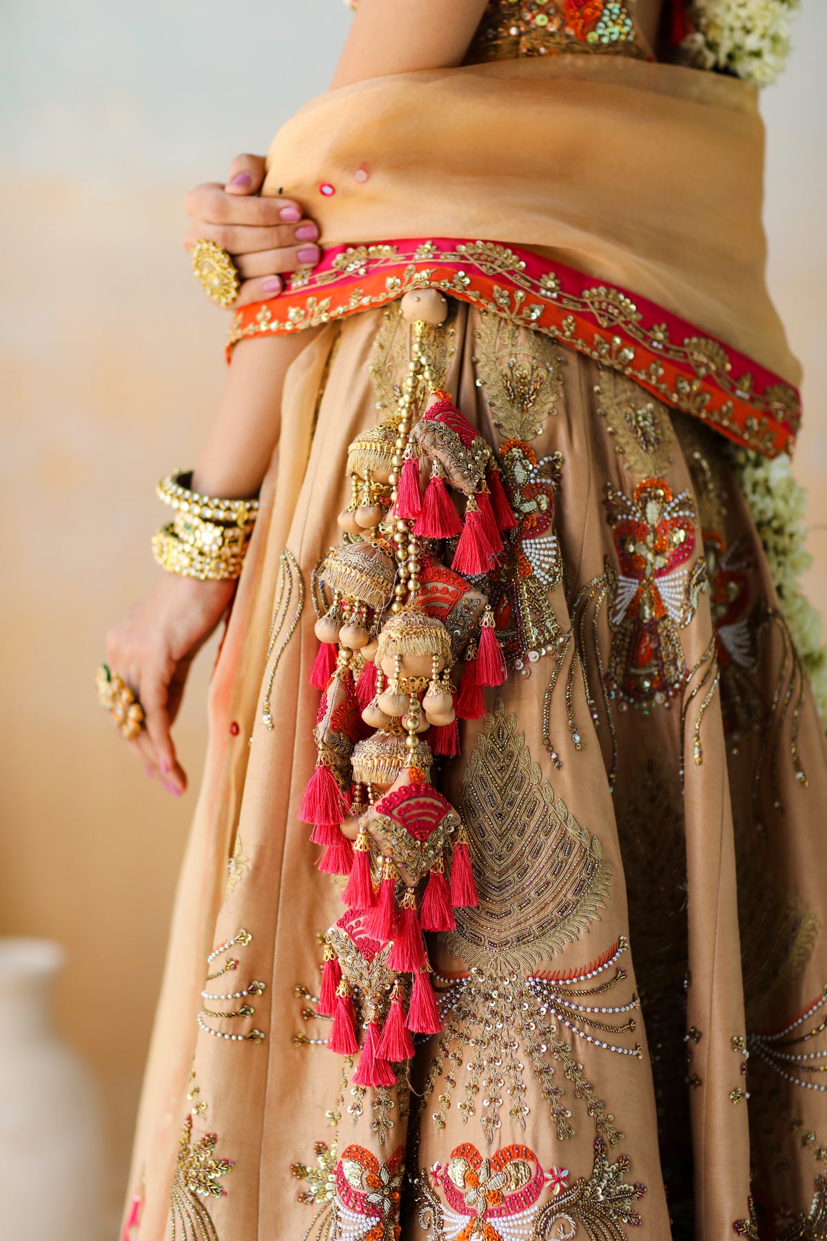 Dull Gold Lehenga Set