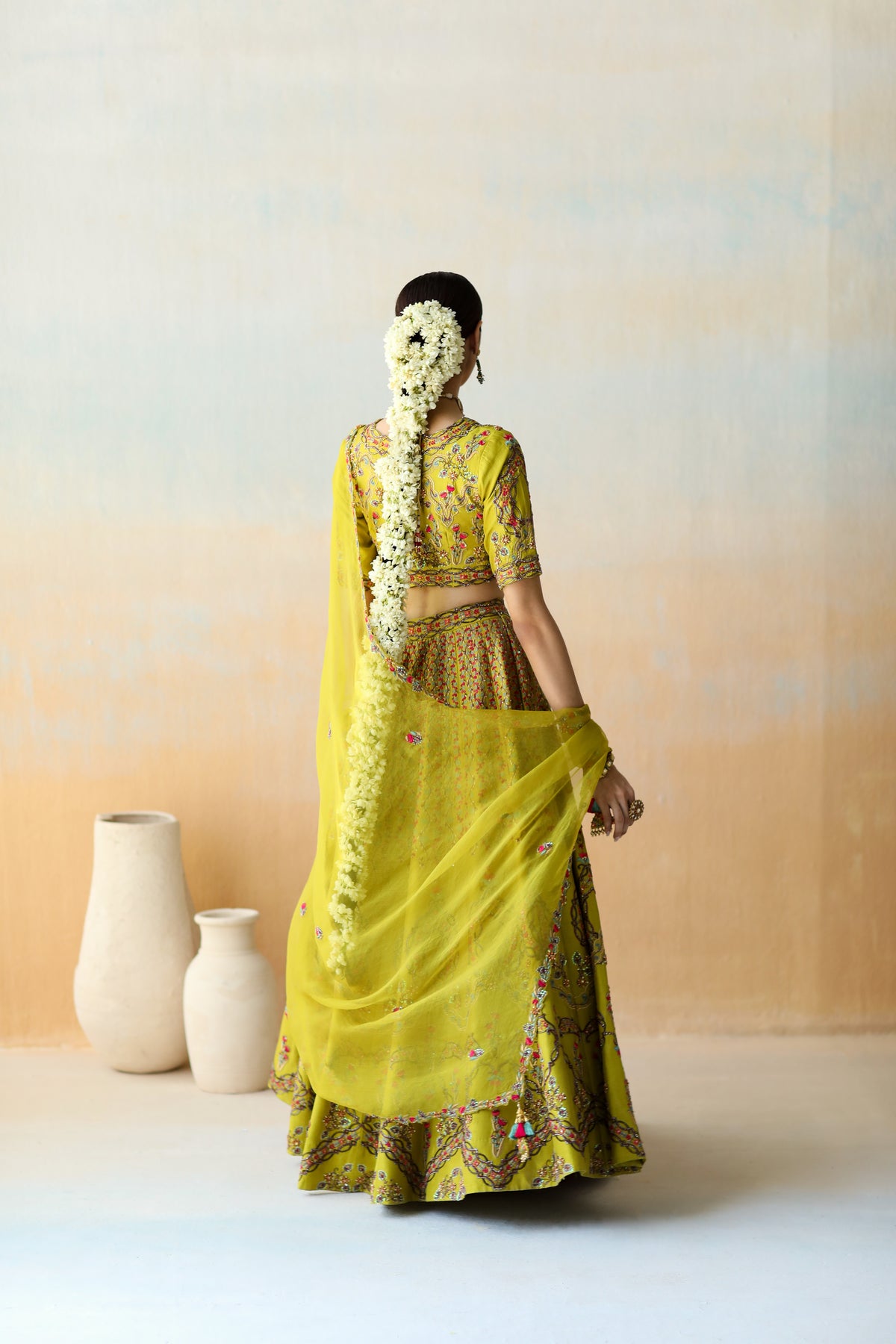 Lime Green Lehenga Set