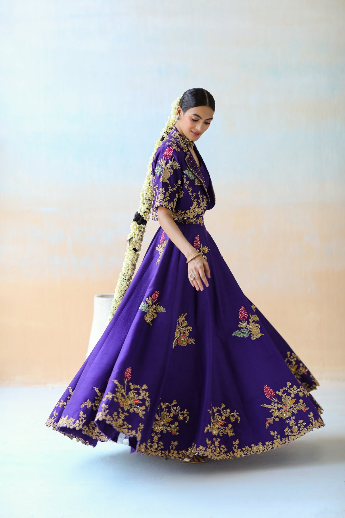 Bright Purple Lehenga Set