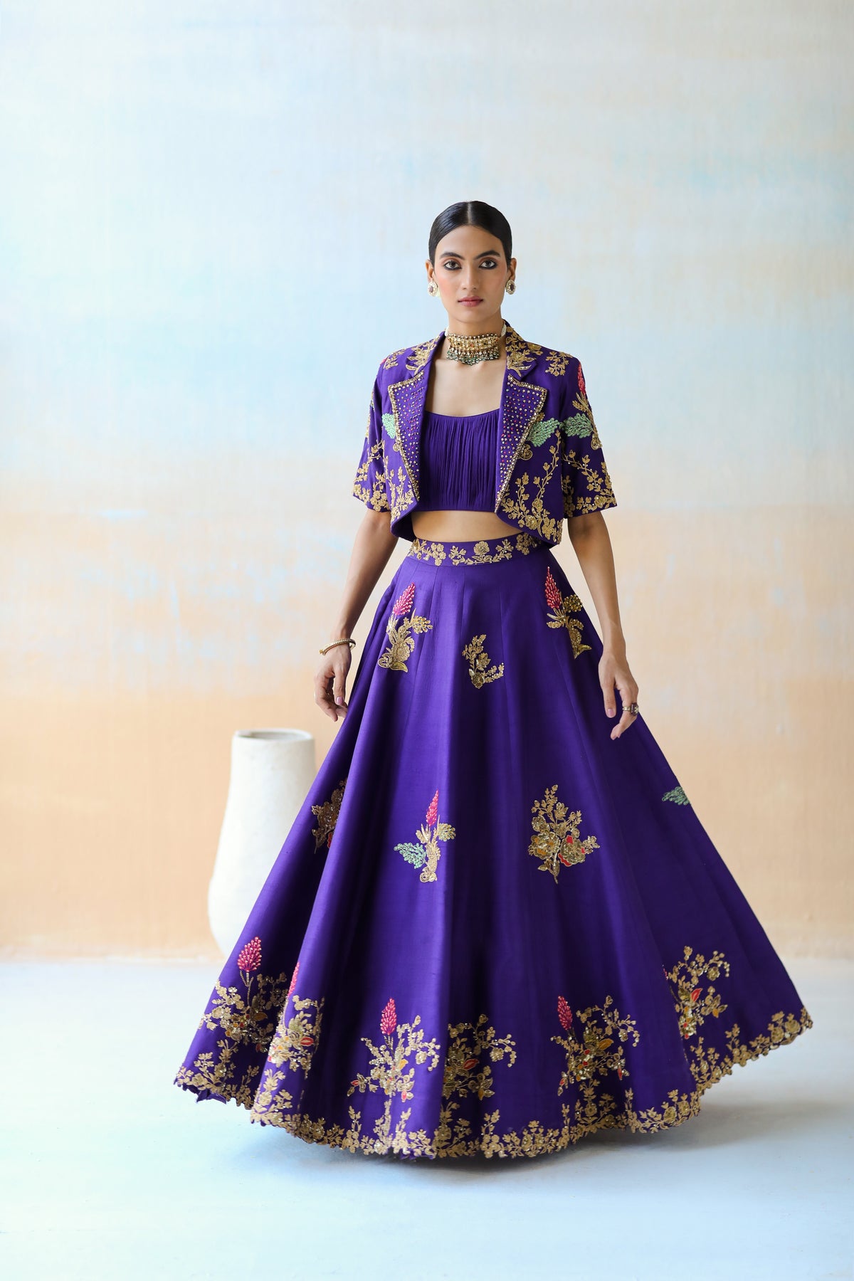 Bright Purple Lehenga Set