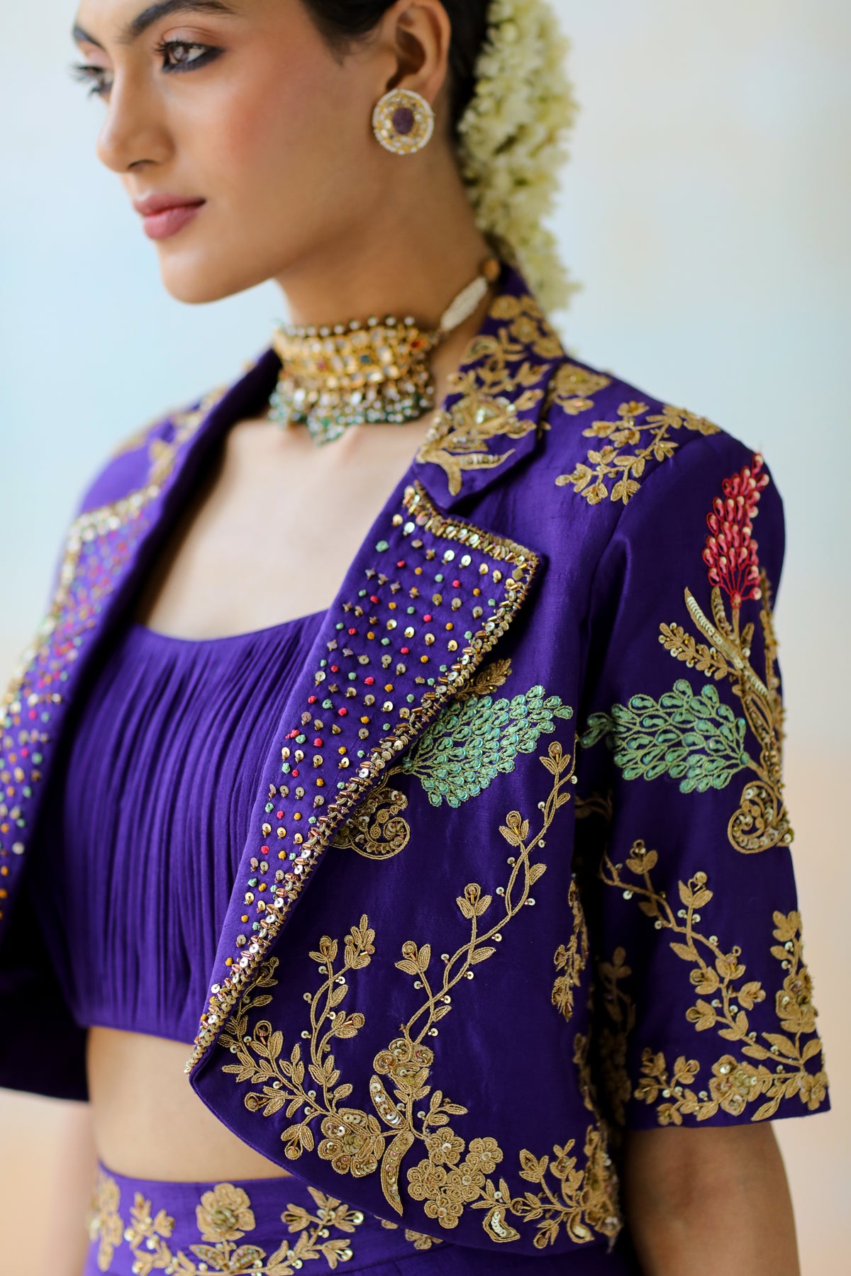 Bright Purple Lehenga Set