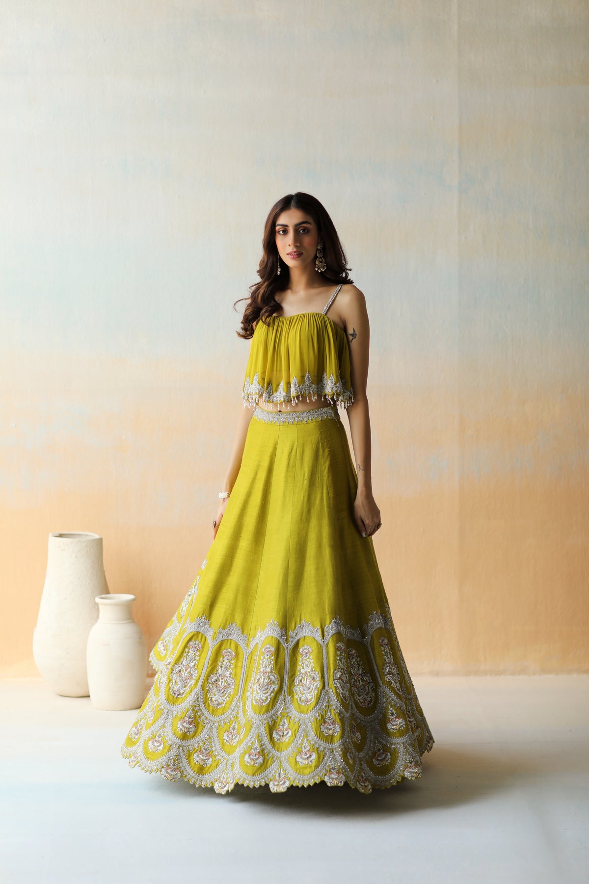 Lime Green Lehenga Set