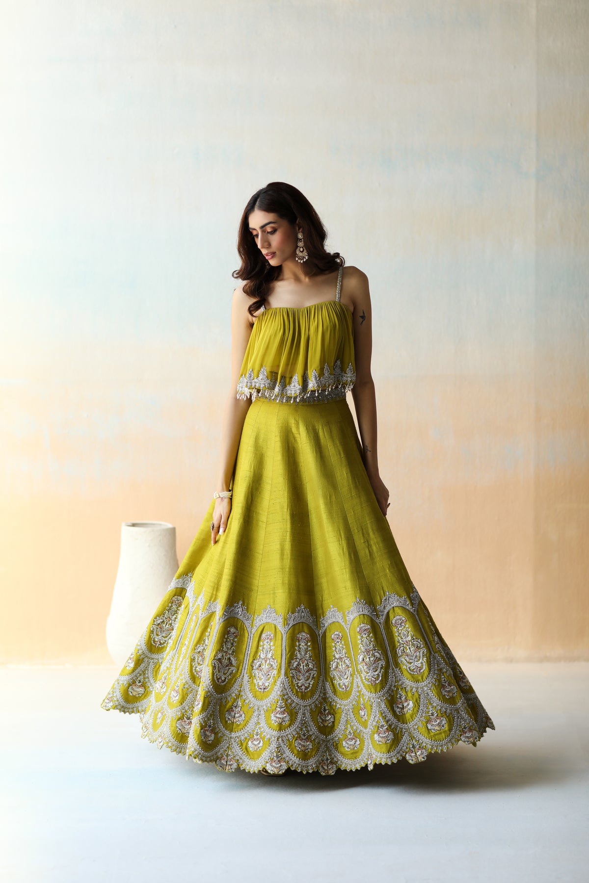 Lime Green Lehenga Set