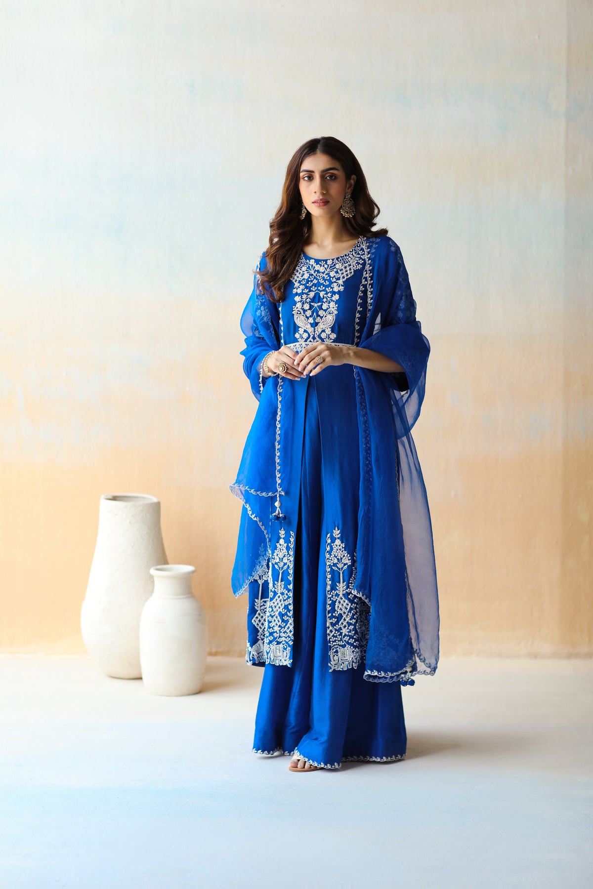 Cobalt Blue Sharara Set