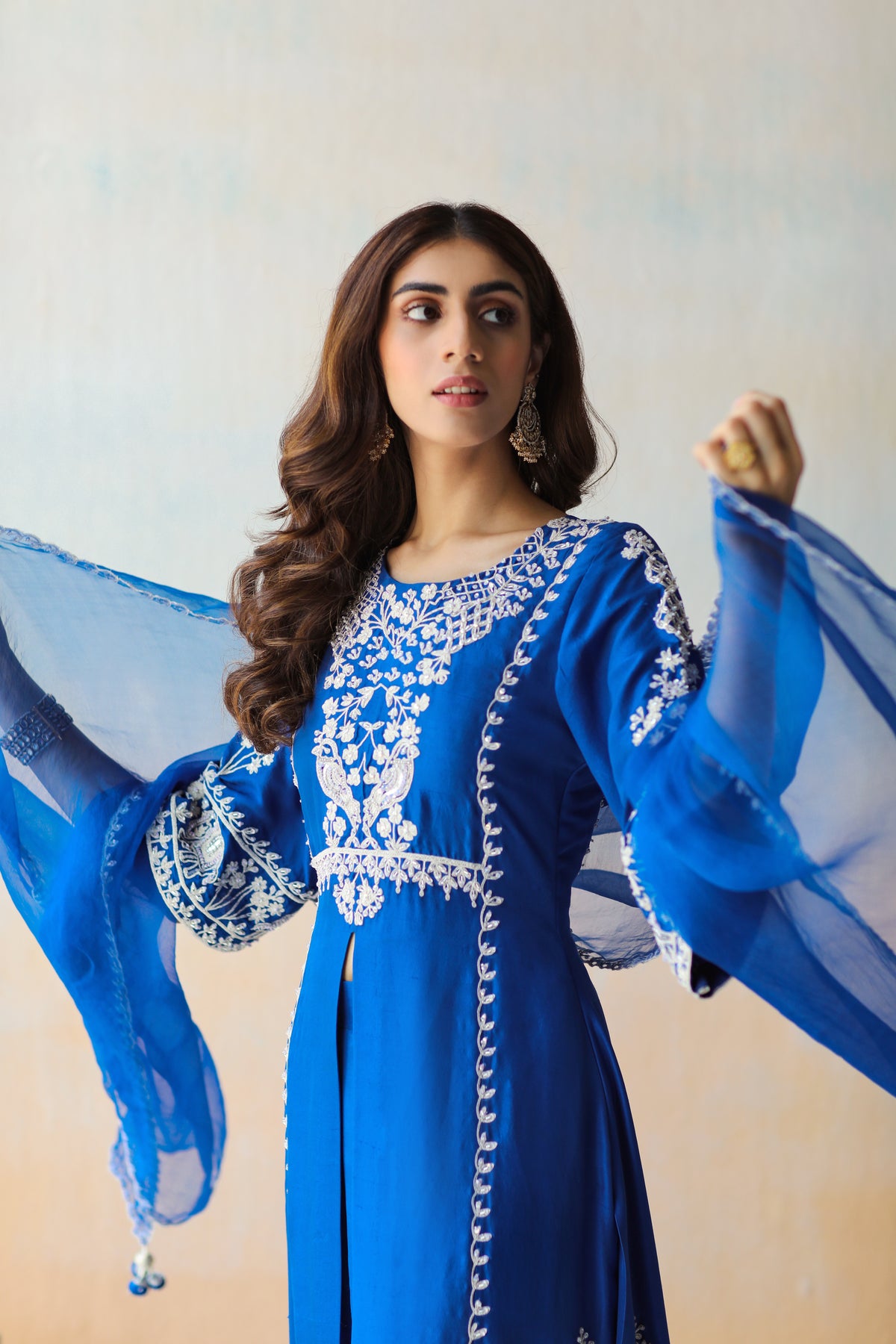 Cobalt Blue Sharara Set