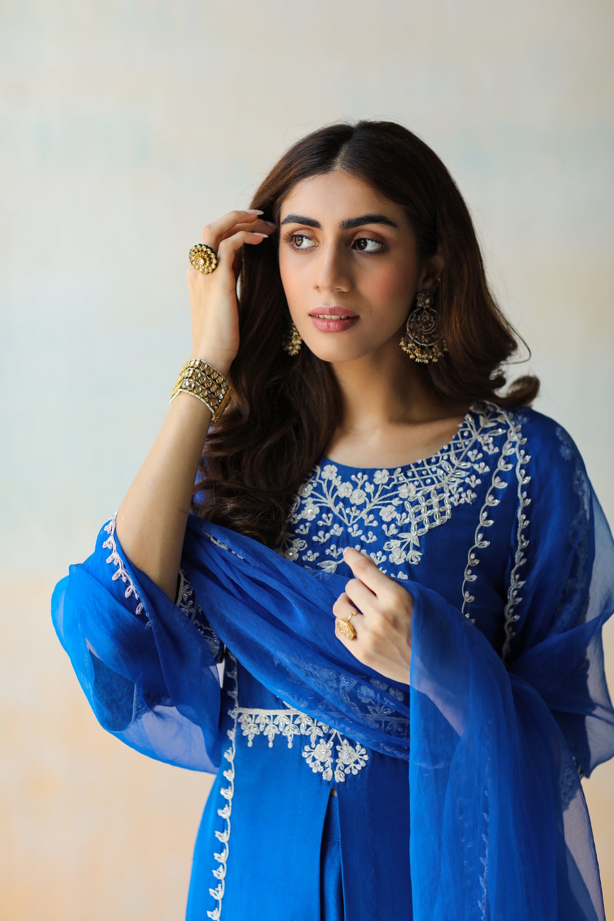 Cobalt Blue Sharara Set