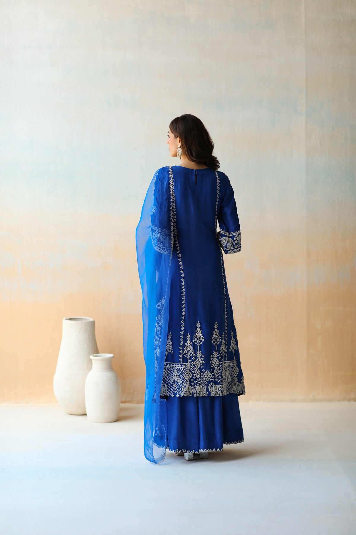 Cobalt Blue Sharara Set