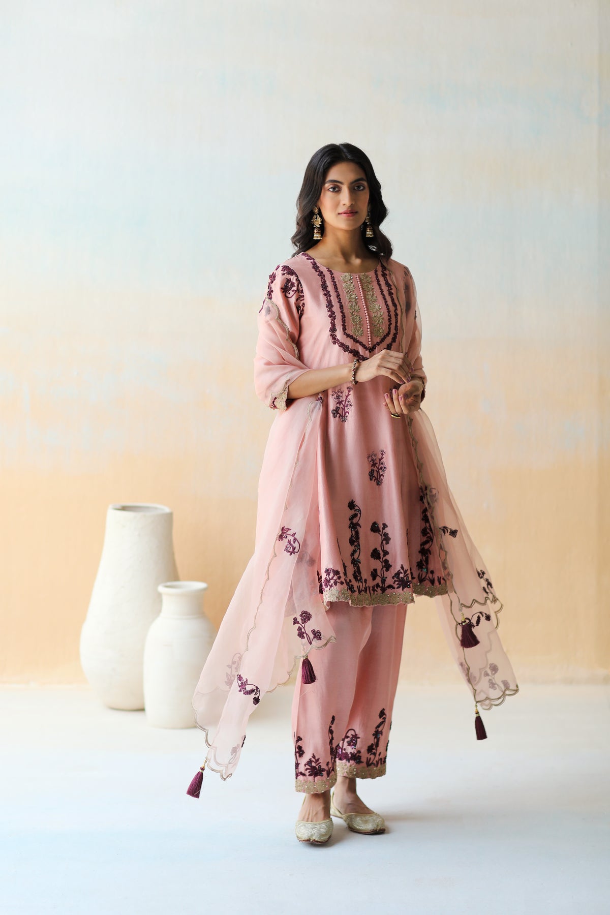 Onion Pink Kurta Set