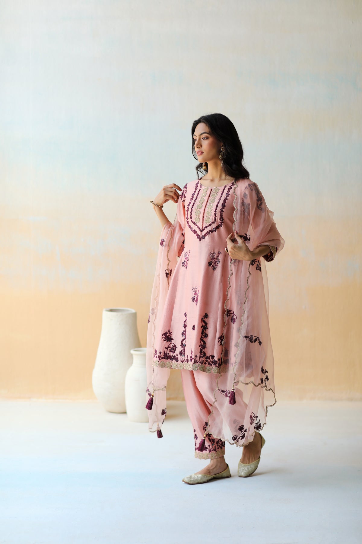 Onion Pink Kurta Set