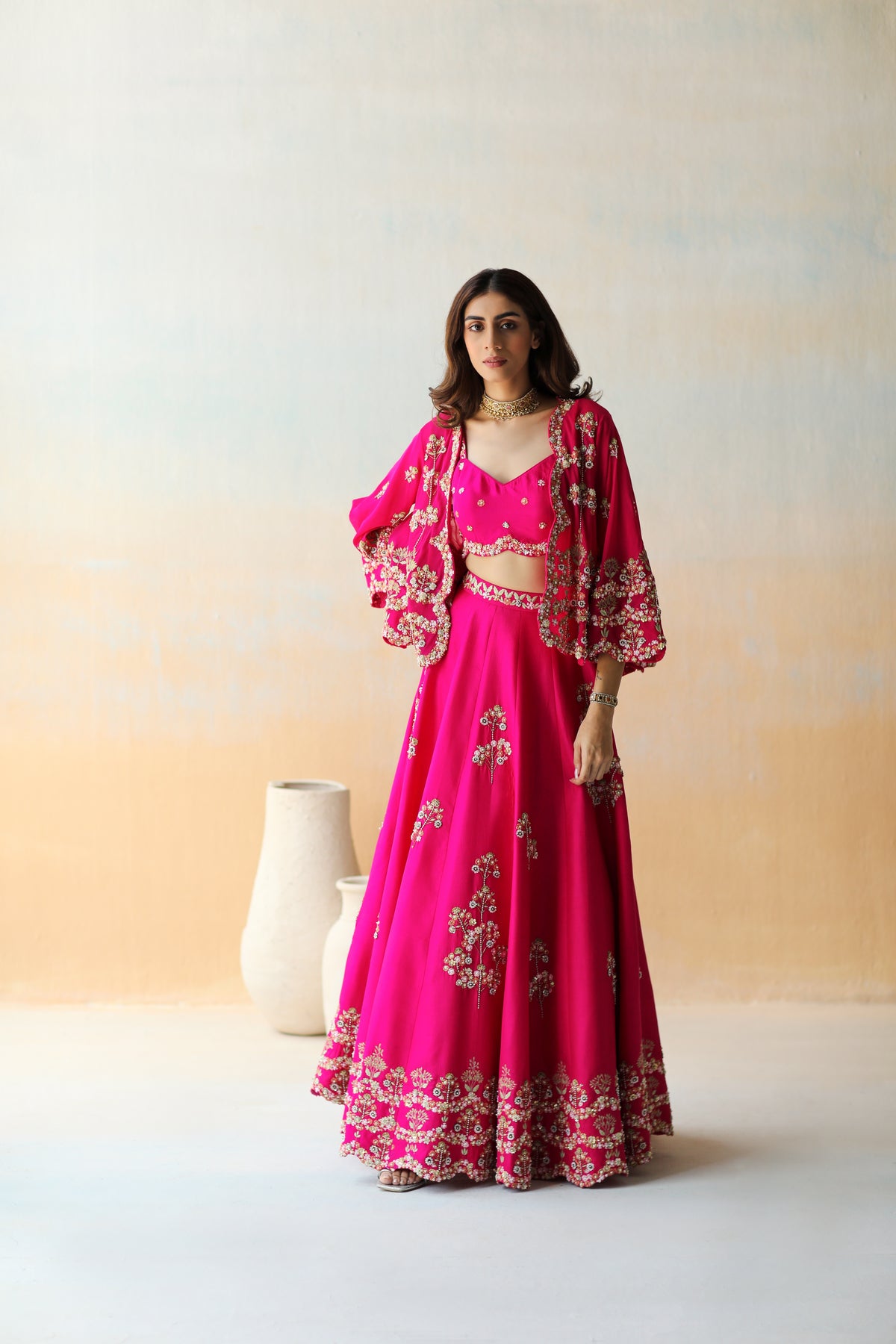 Fuchsia Pink Lehenga Set