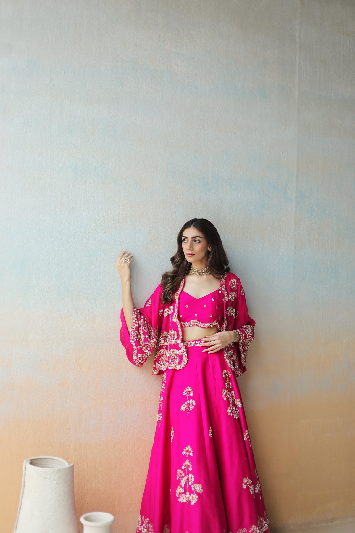 Fuchsia Pink Lehenga Set