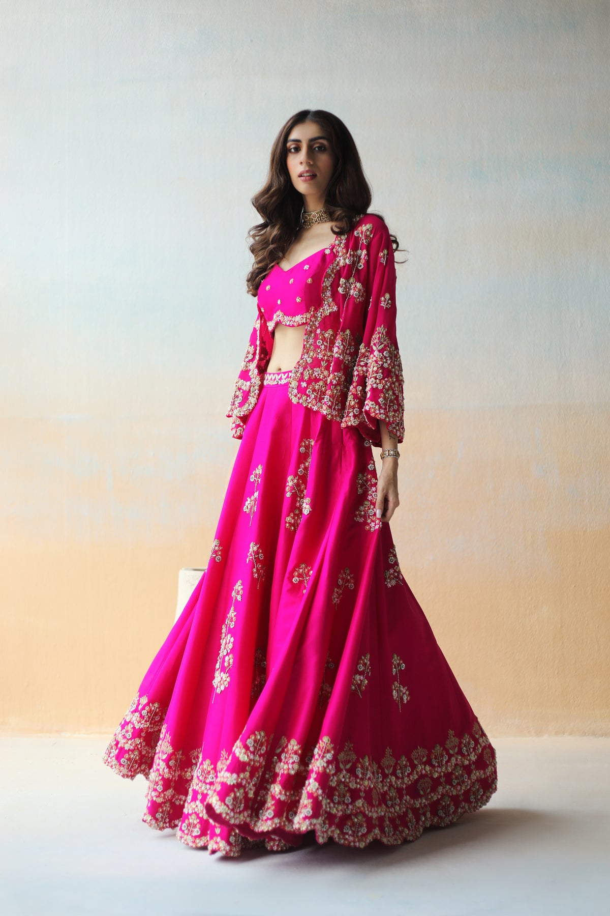 Fuchsia Pink Lehenga Set