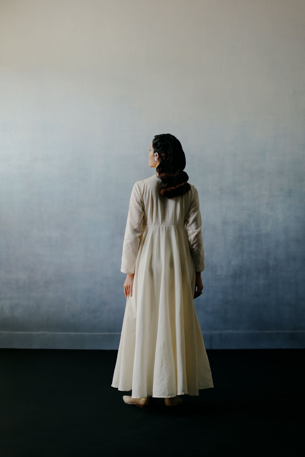 Neel White Patchwork Kurta