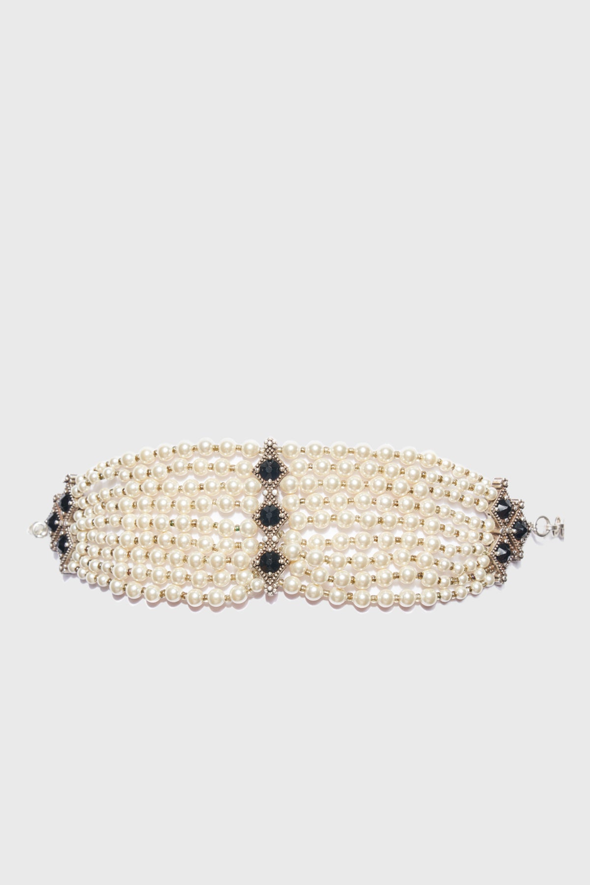 Ivory Black Silver Bracelet