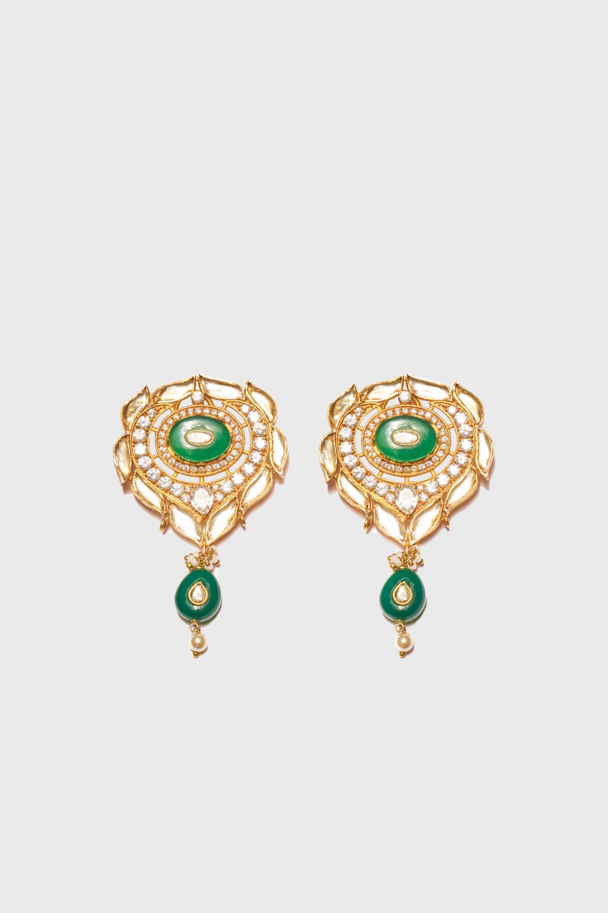 Emerald Silver Earring