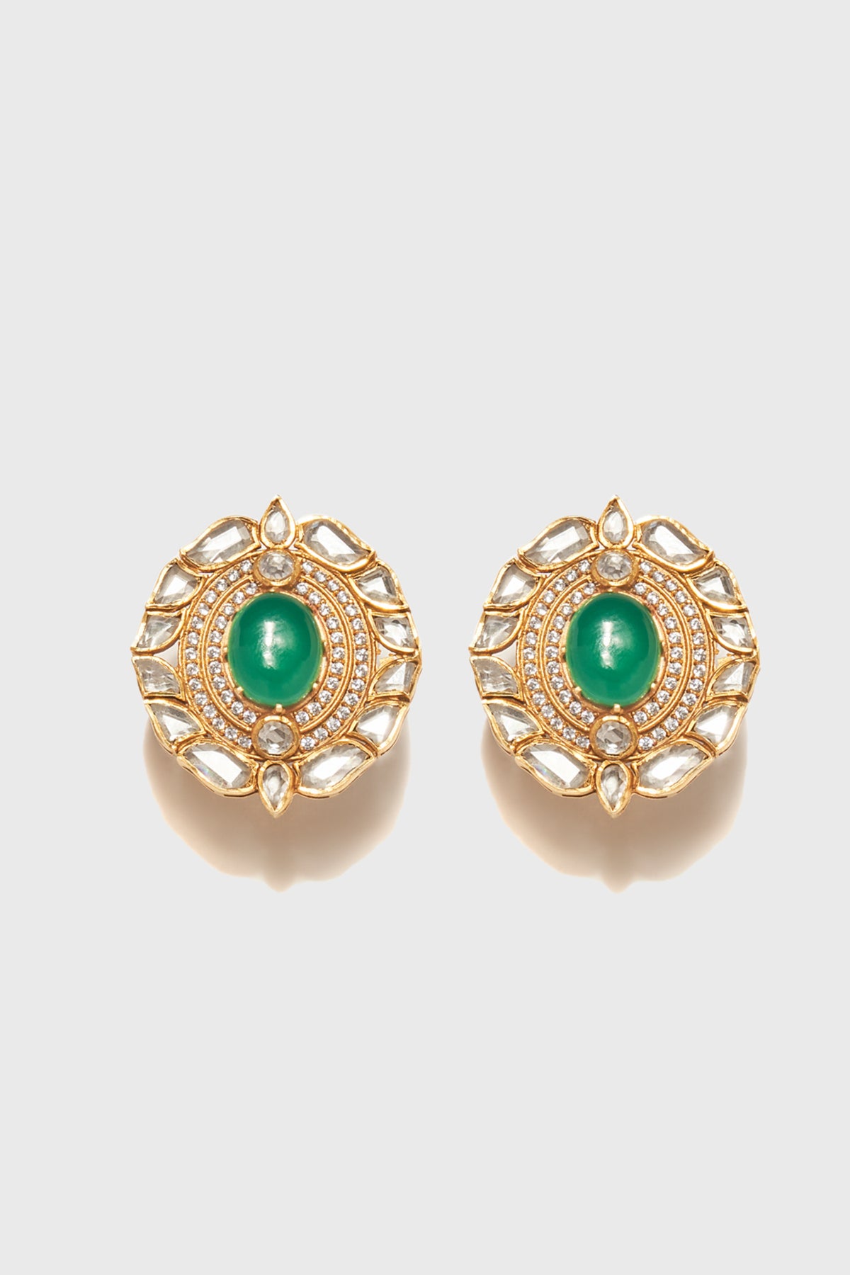 Emerald Silver Earring