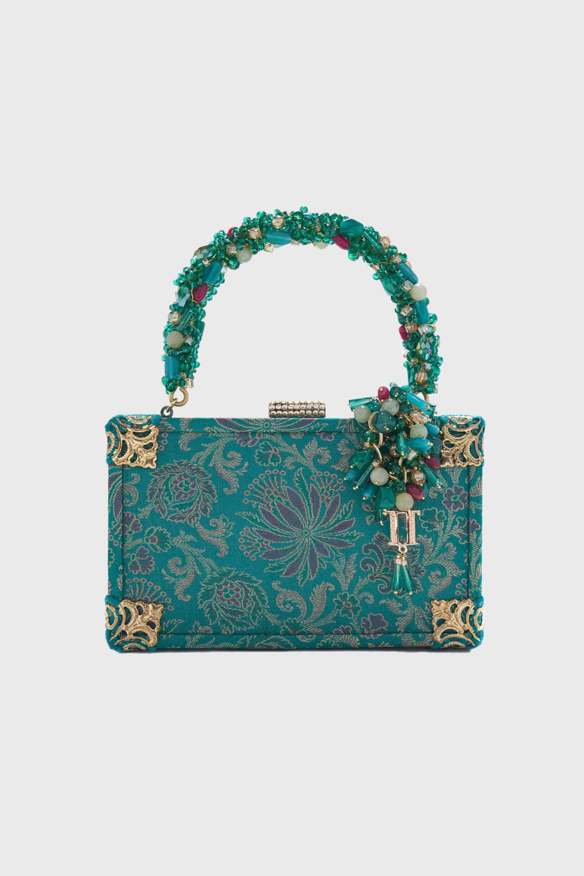 Teal Embroidered Bag