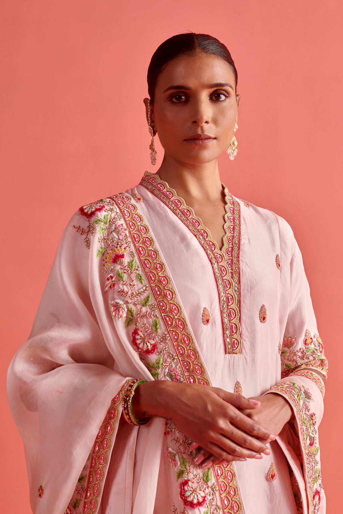 Powder Pink Kurta Set