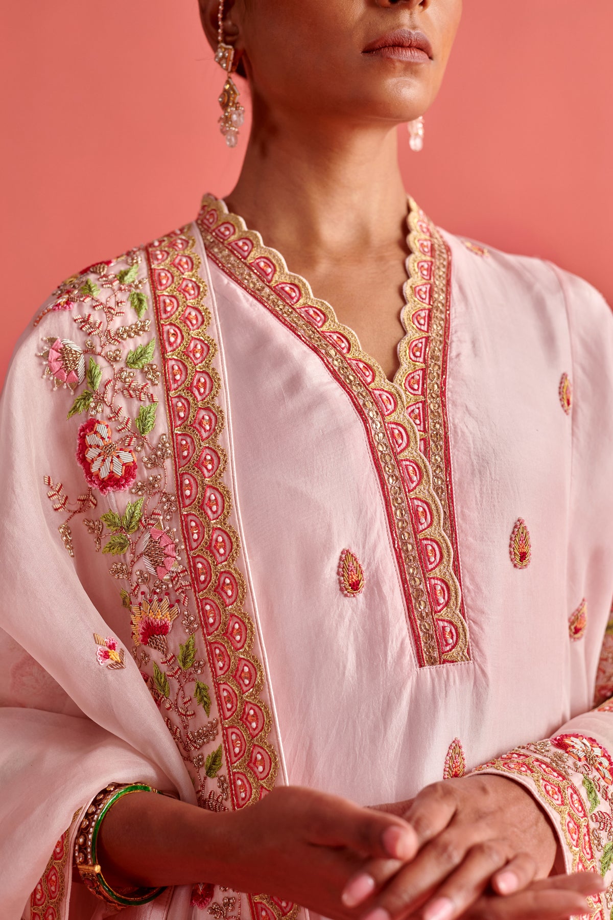 Powder Pink Kurta Set