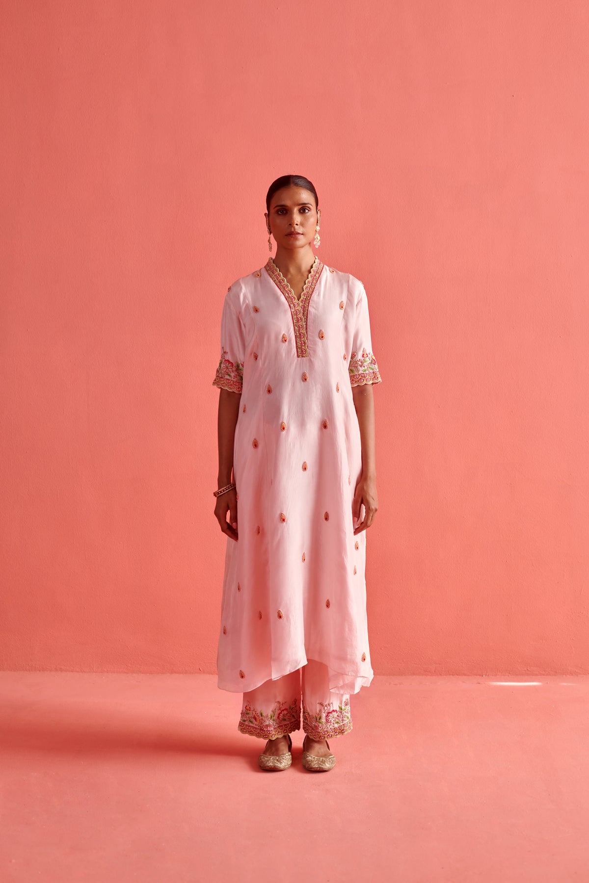 Powder Pink Kurta Set