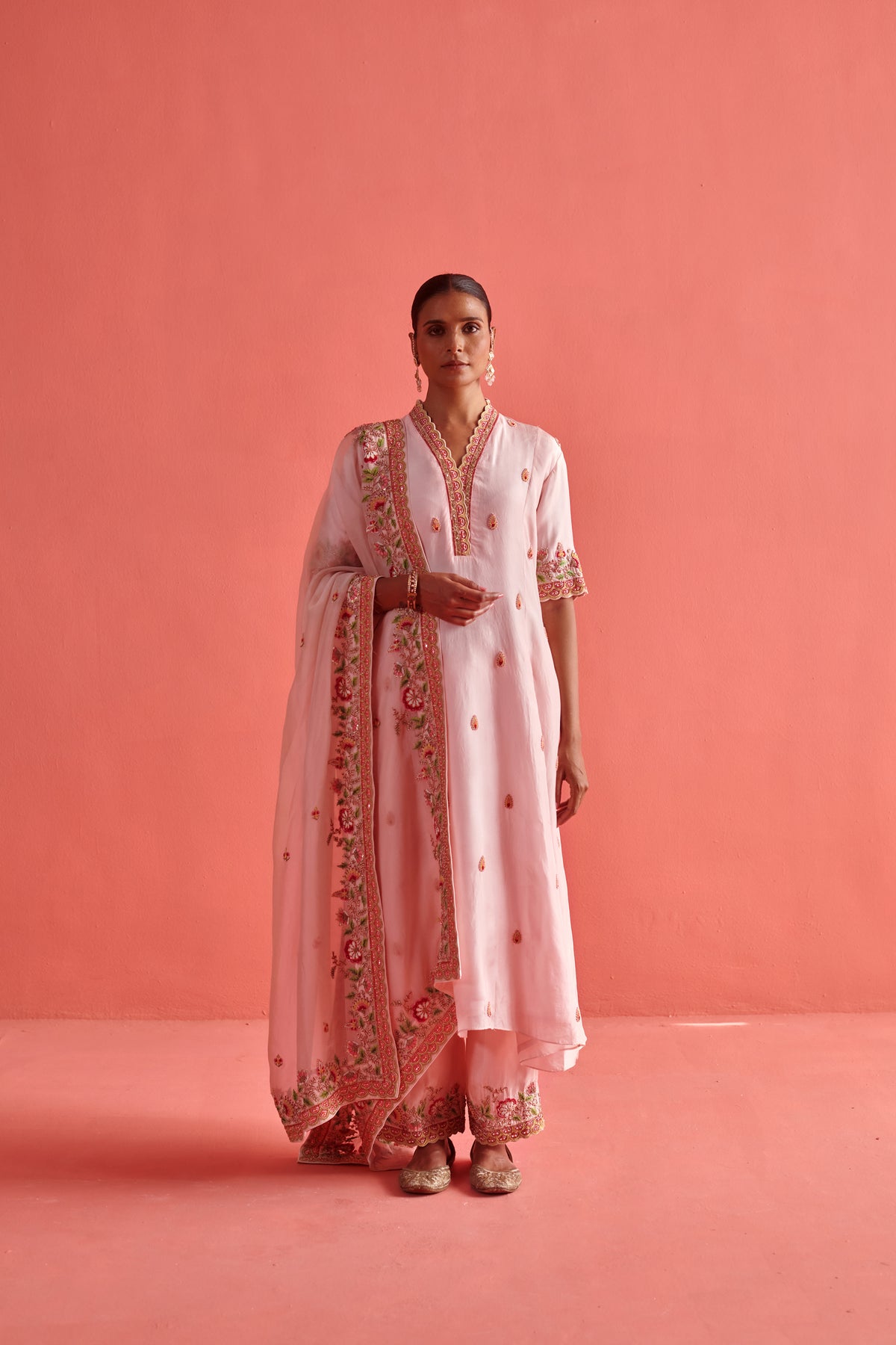 Powder Pink Kurta Set