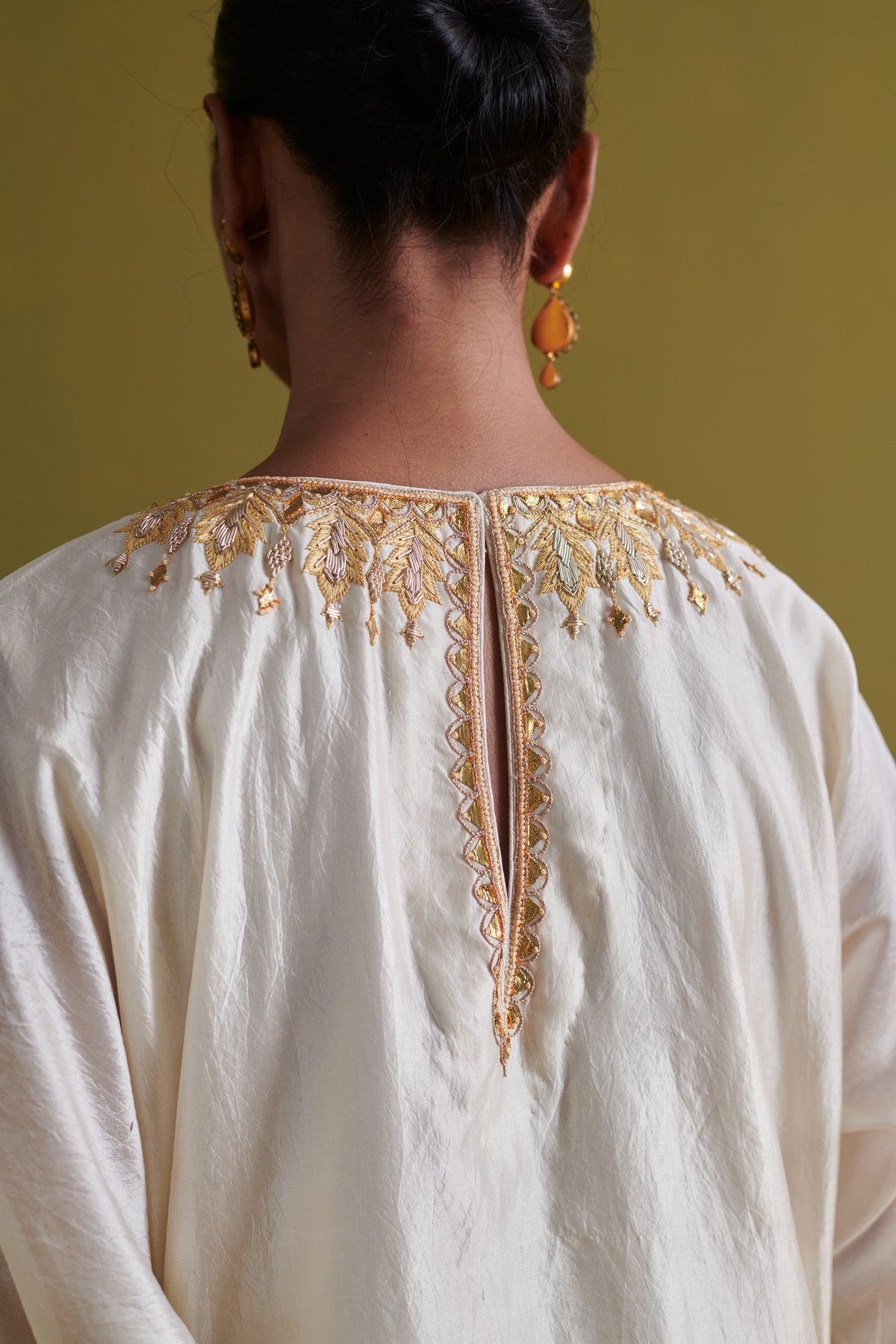 Ivory Kora Silk Kurta Set