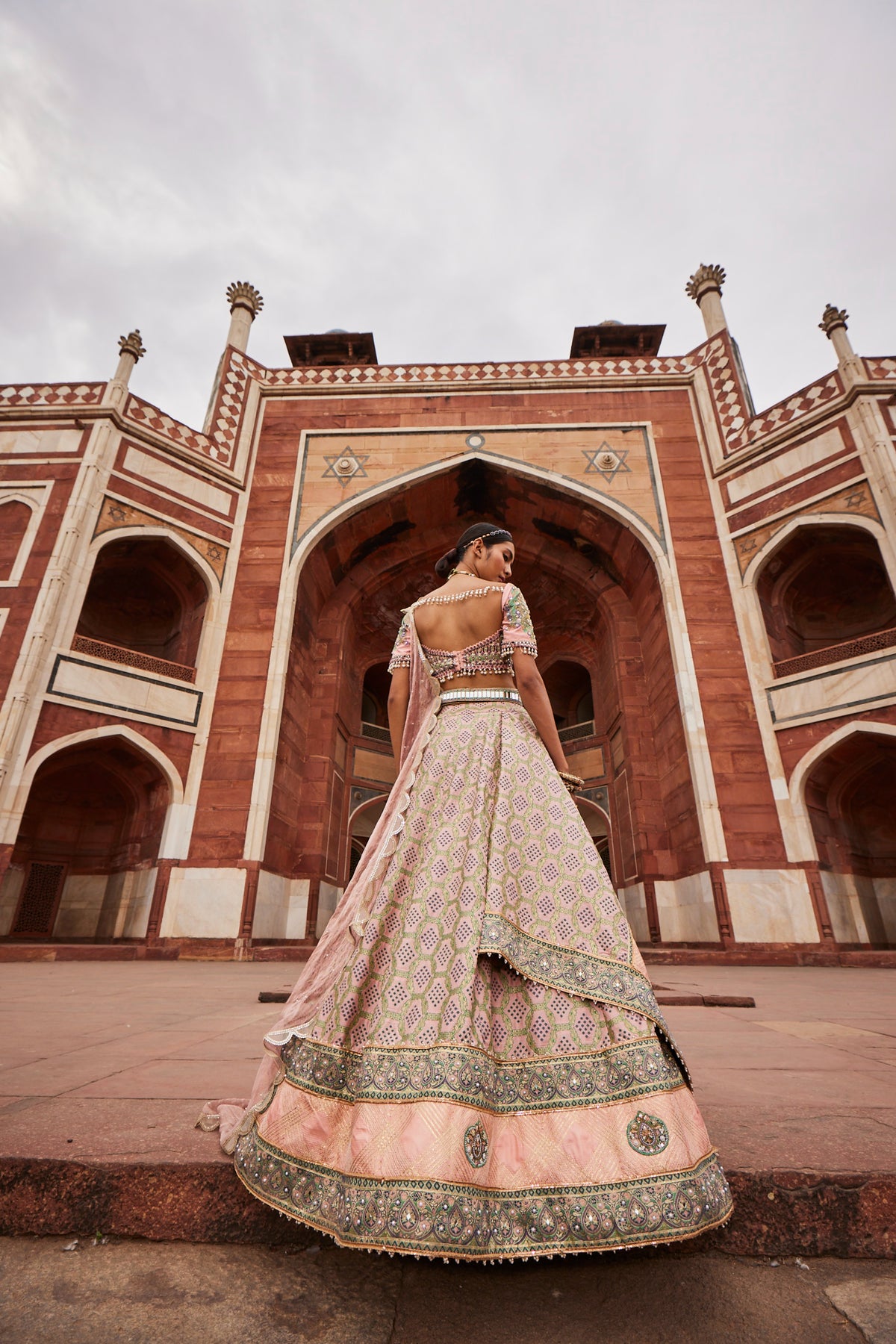 Bandhani Banarasi Lehenga Set