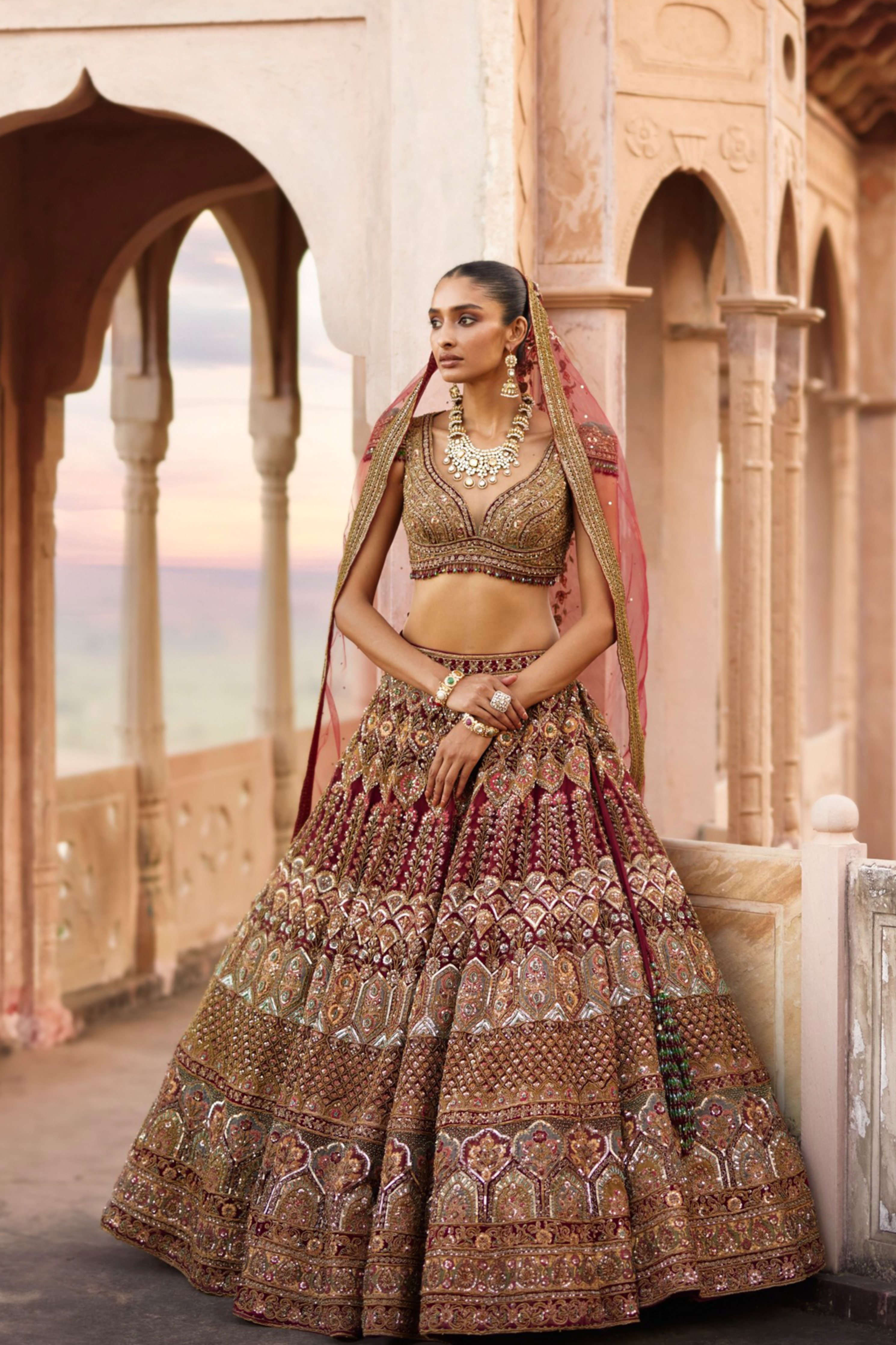 Buy Bridal Lehangas Choli at Rs. 5000 online from Fab Funda Bridal lehanga  choli : Jno-985
