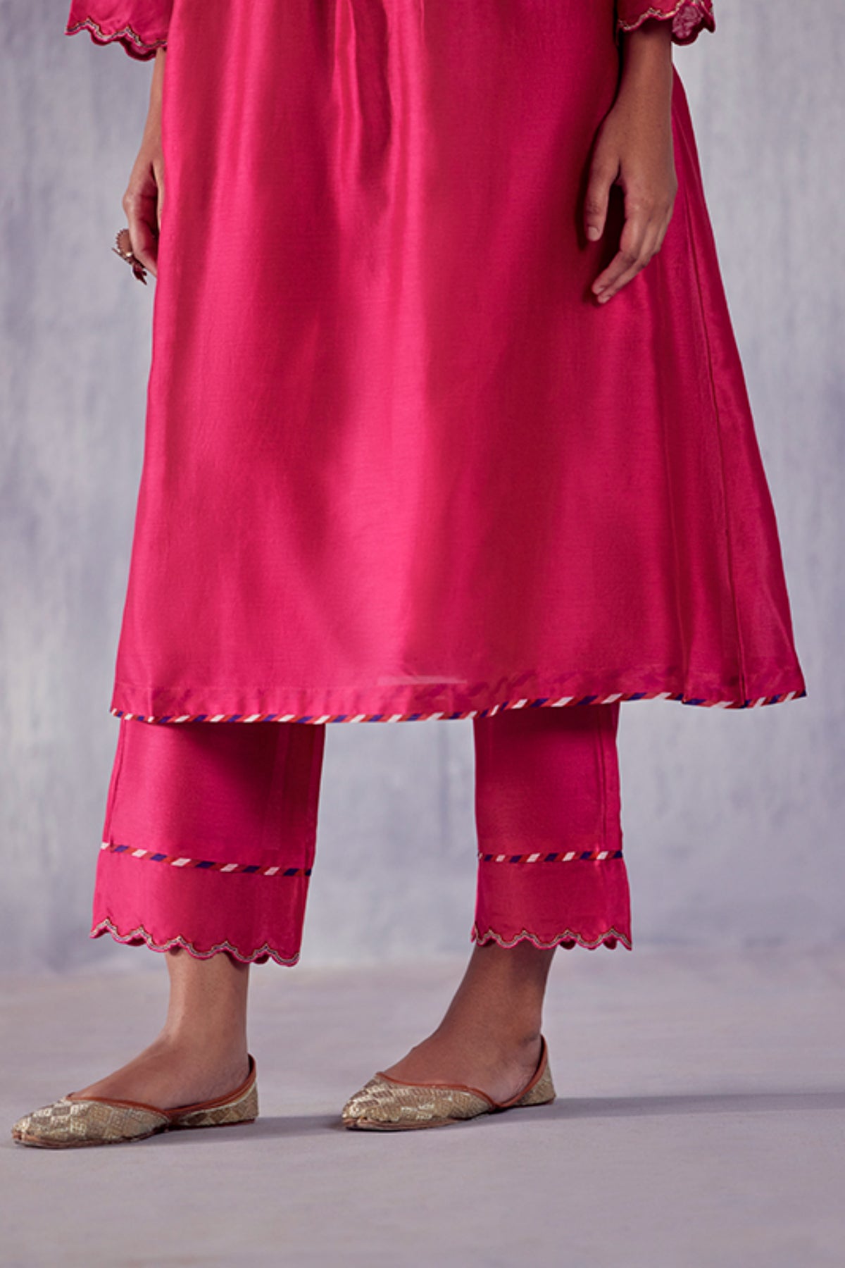 Gulnaar Hot Pink Kurta Set