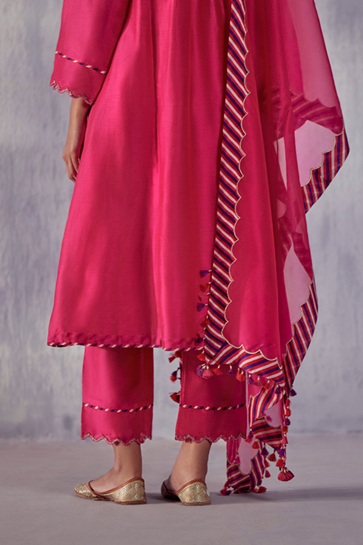 Gulnaar Hot Pink Kurta Set