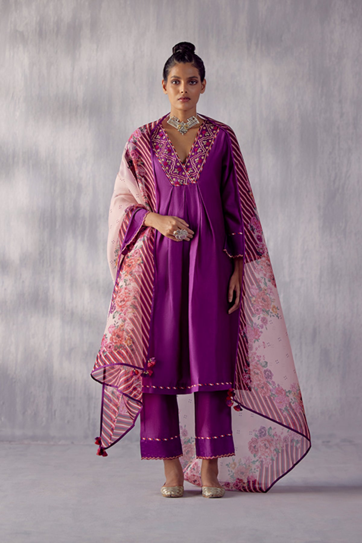 Nargis Purple Kurta Set